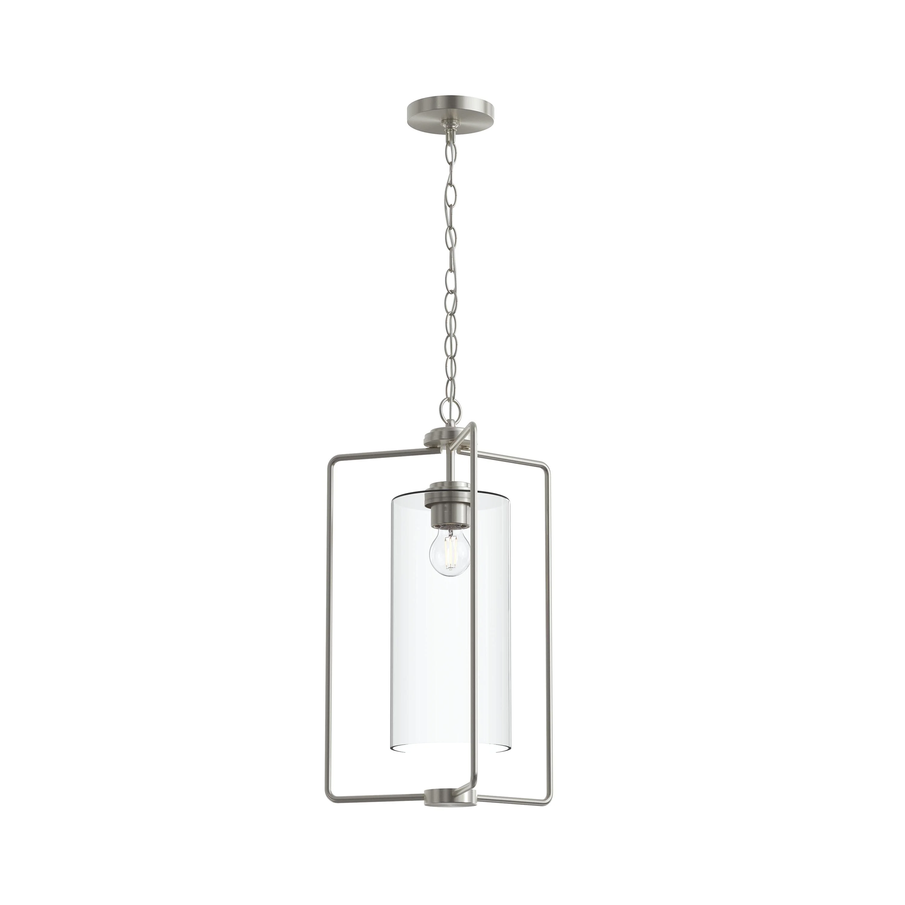 Merry 1-Light Foyer Pendant Light with Clear Glass Shade - Image 6