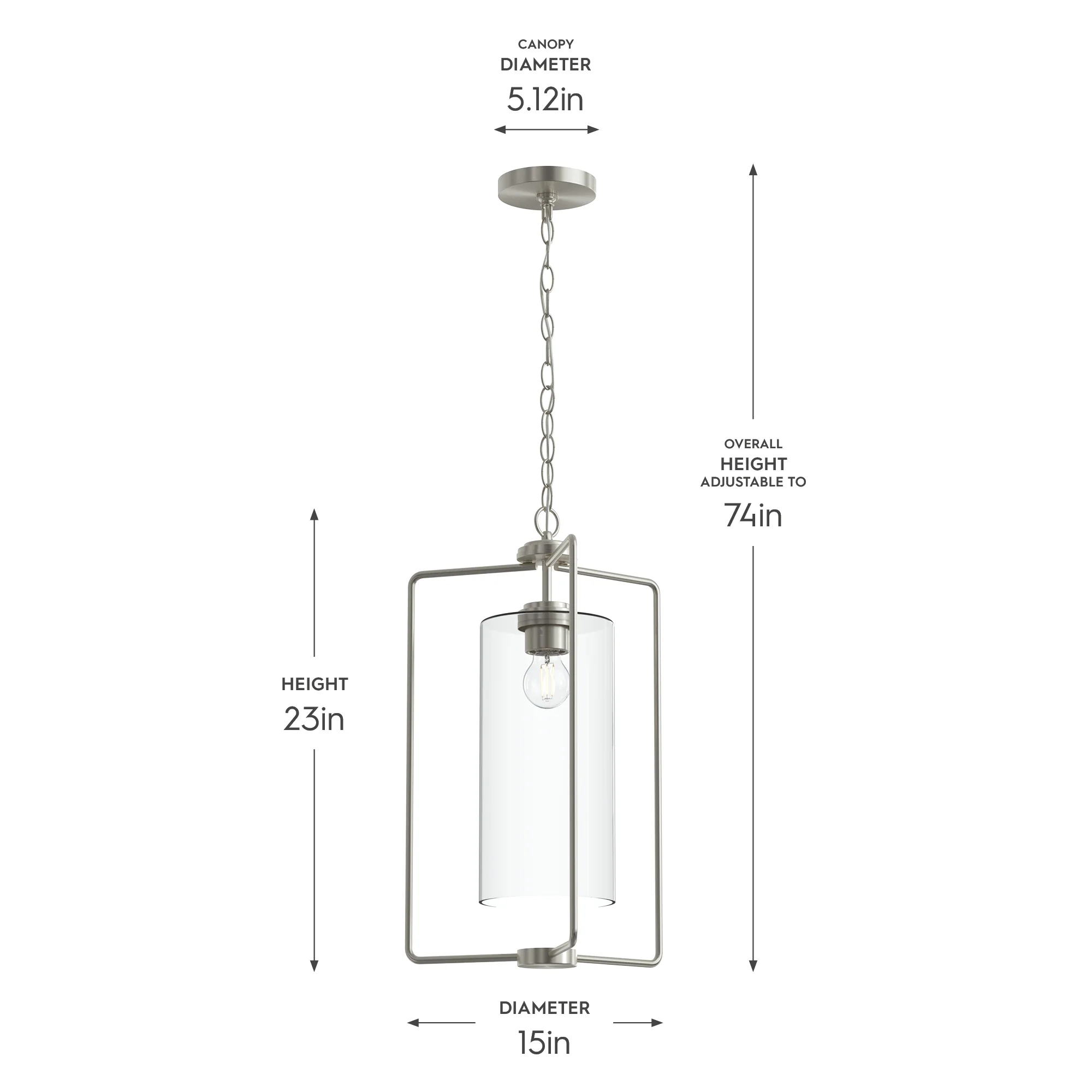 Merry 1-Light Foyer Pendant Light with Clear Glass Shade - Image 9