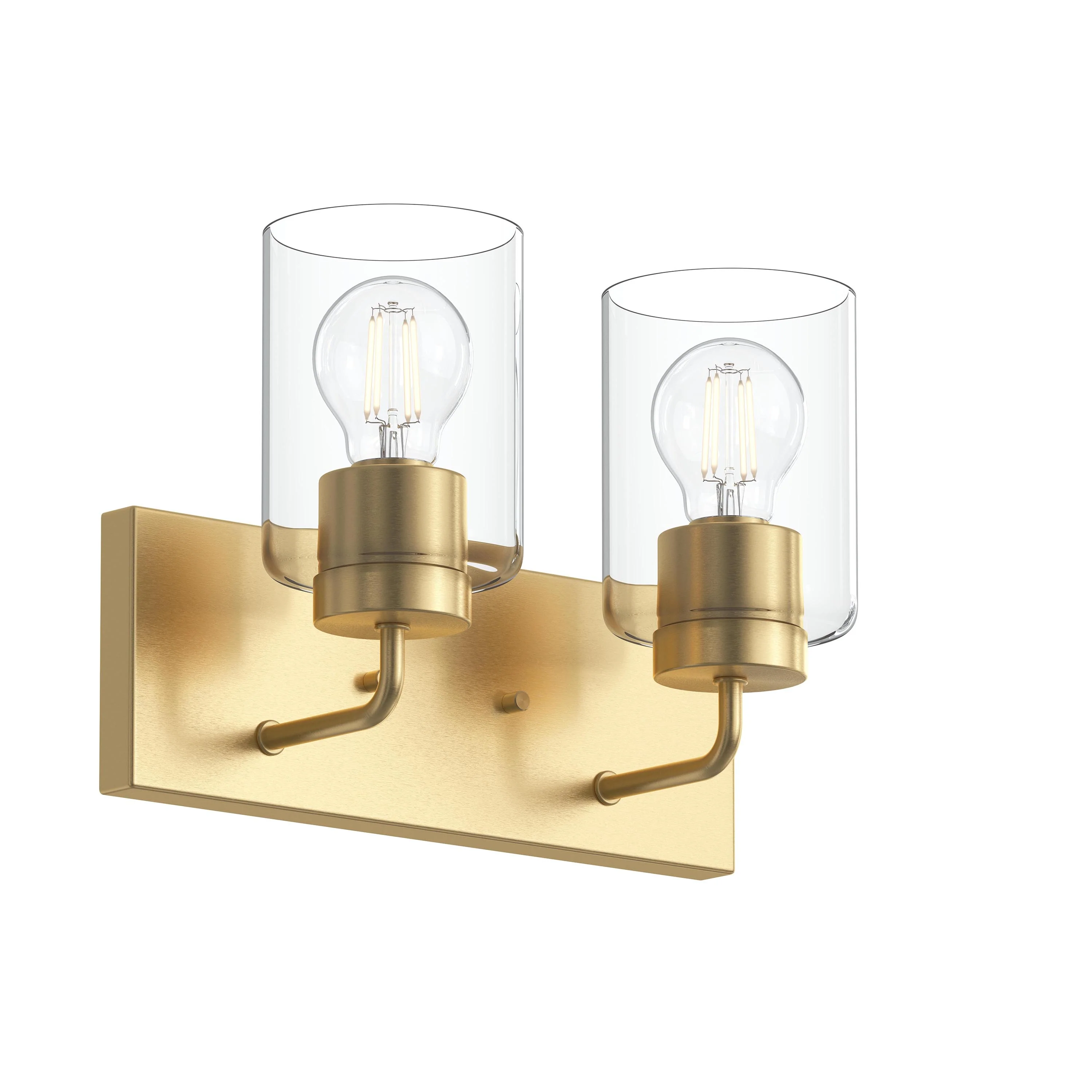 Merry 2-Light Bathroom Vanity Light with Clear Glass Shades - Image 10