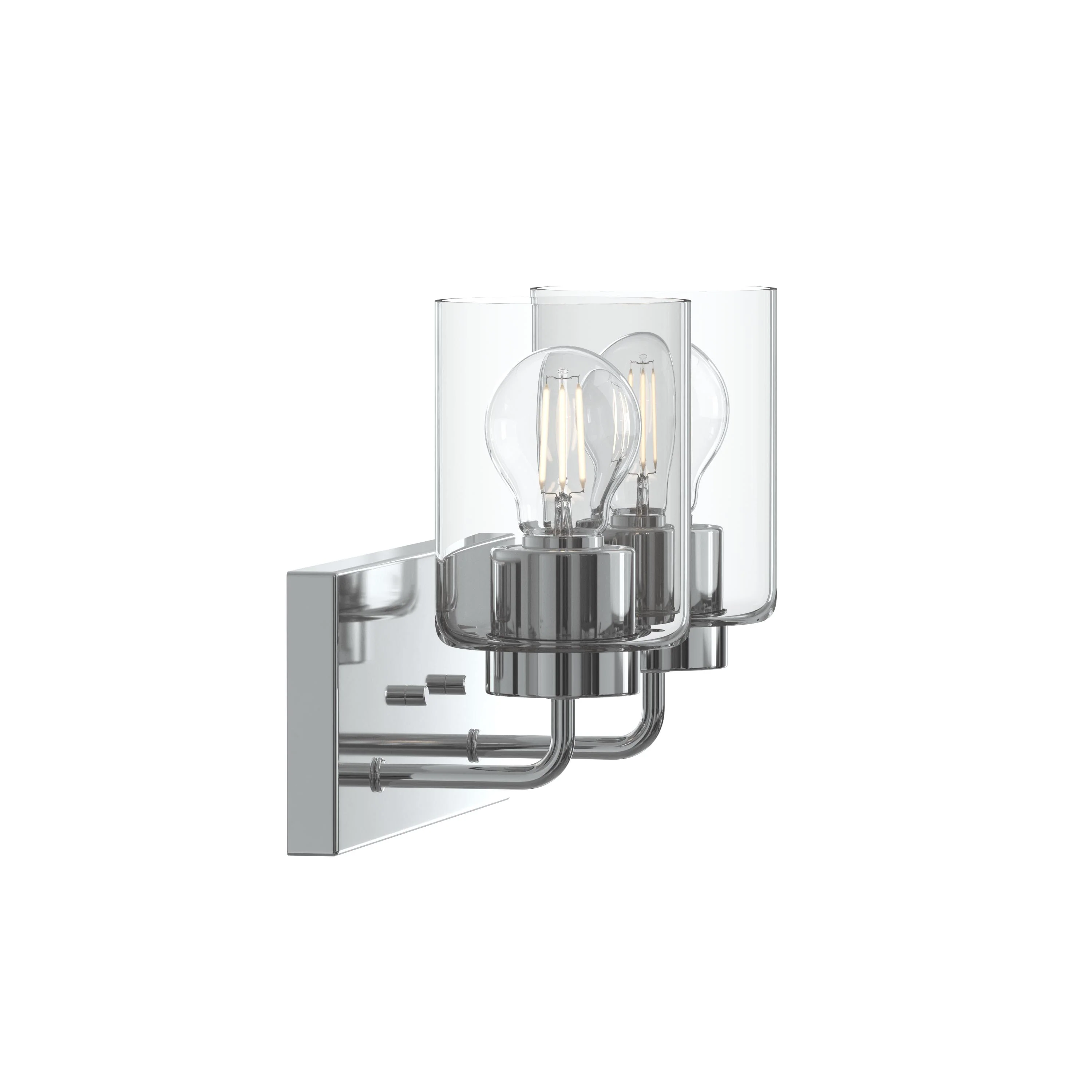 Merry 2-Light Bathroom Vanity Light with Clear Glass Shades - Image 16