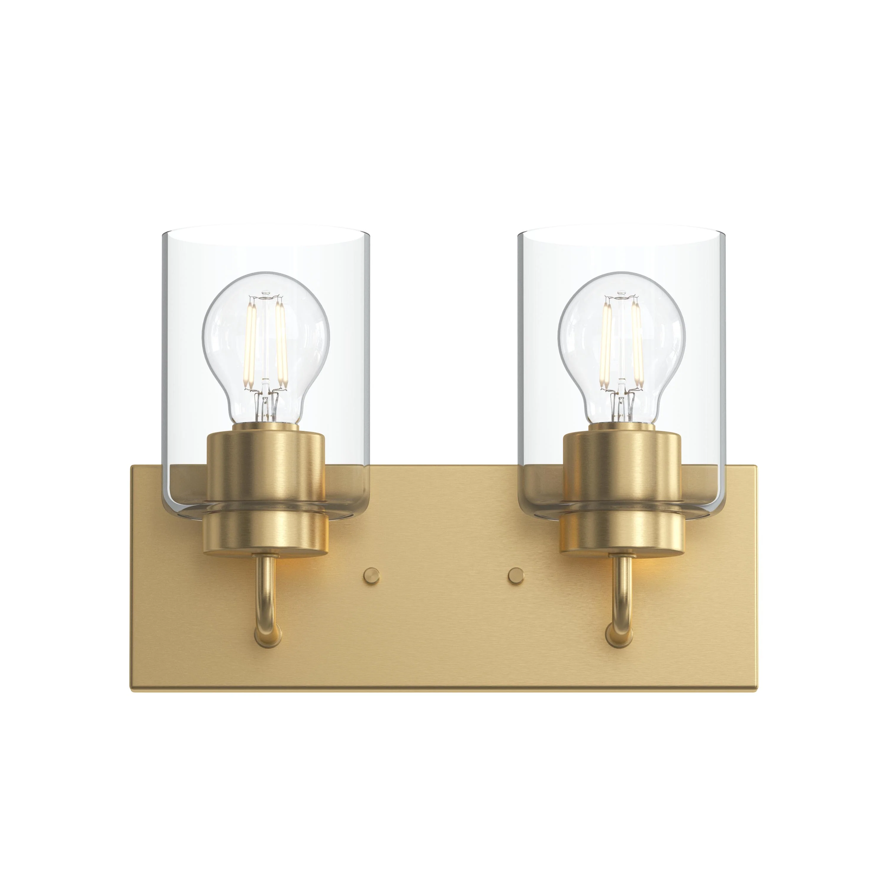 Merry 2-Light Bathroom Vanity Light with Clear Glass Shades - Image 33
