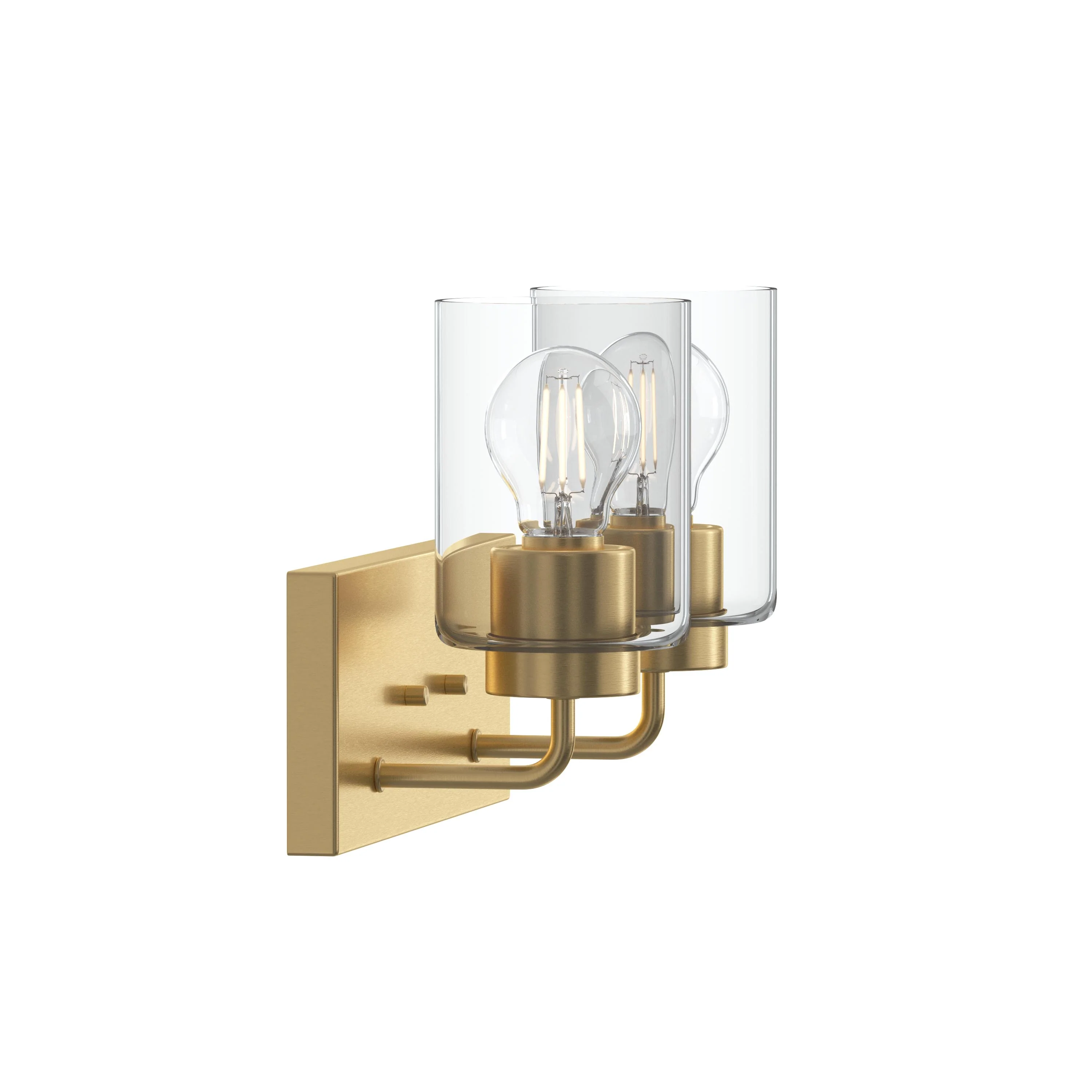 Merry 2-Light Bathroom Vanity Light with Clear Glass Shades - Image 34