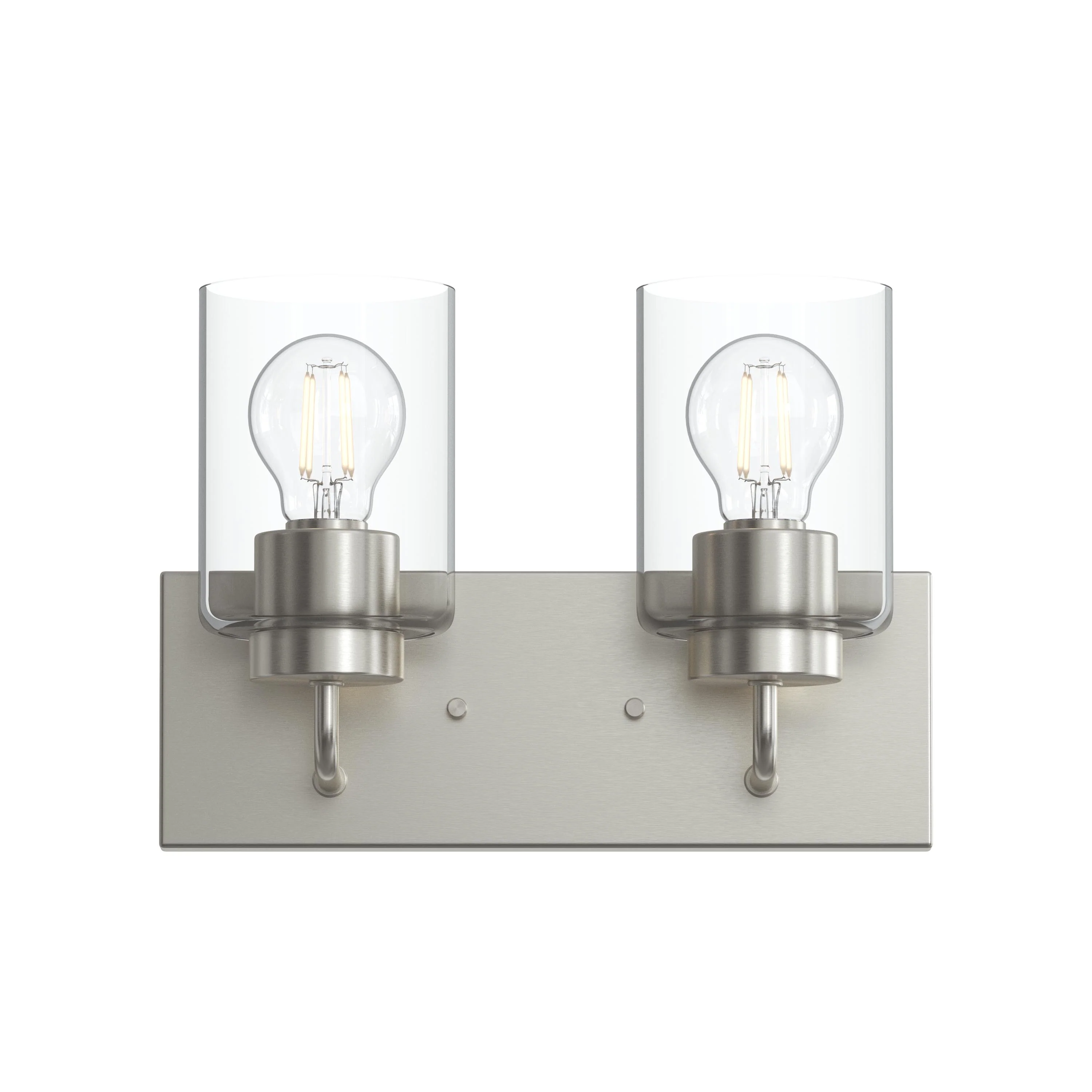 Merry 2-Light Bathroom Vanity Light with Clear Glass Shades - Image 6