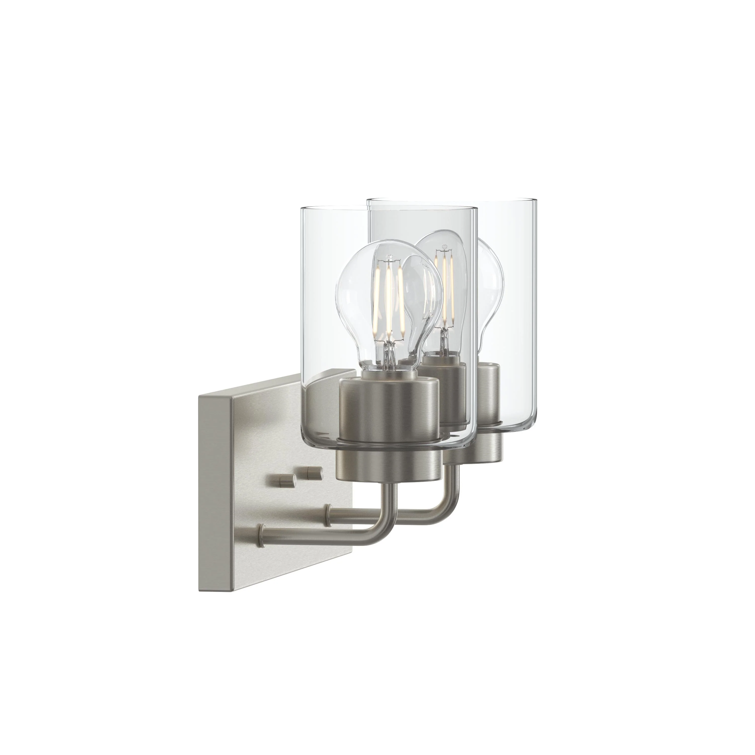 Merry 2-Light Bathroom Vanity Light with Clear Glass Shades - Image 7