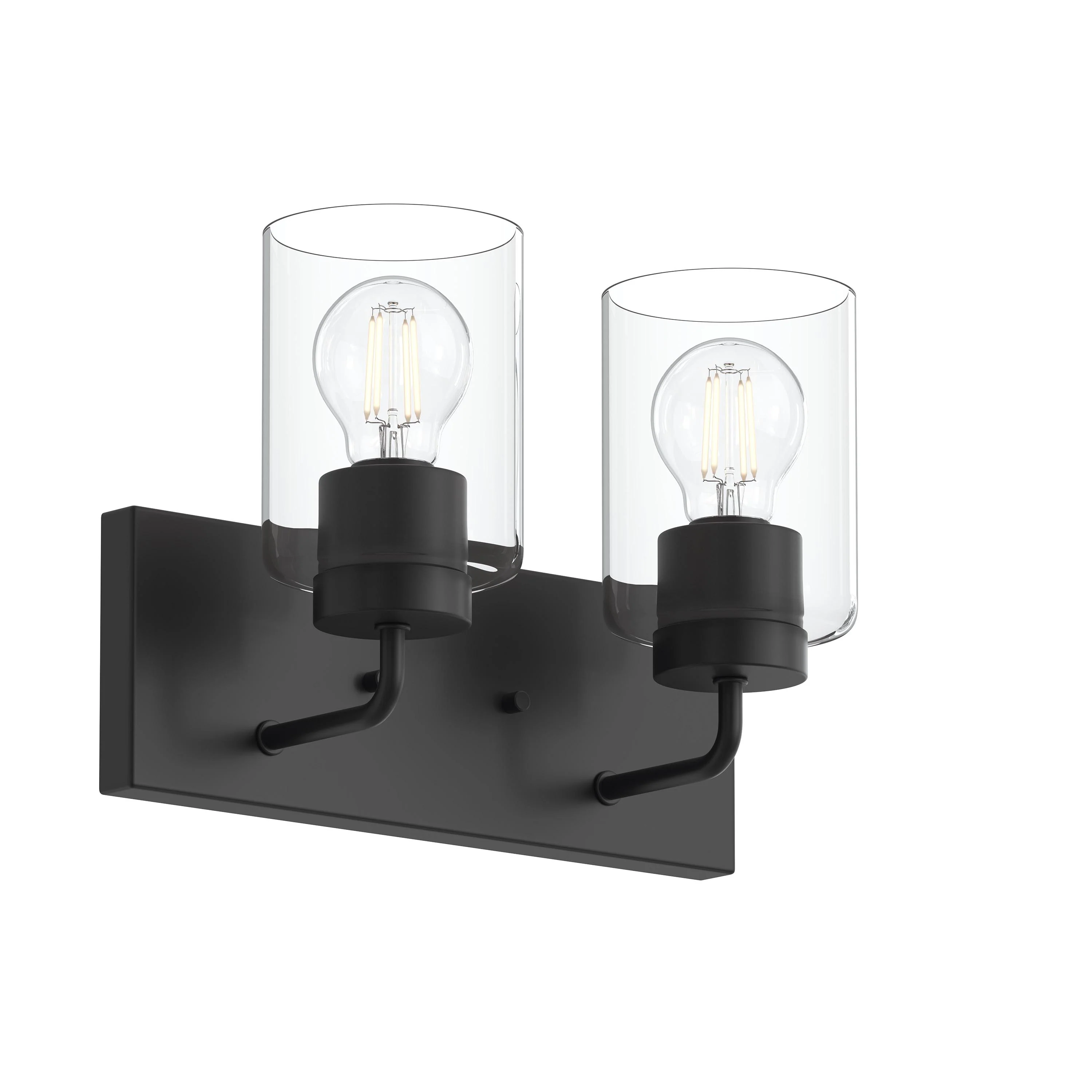 Merry 2-Light Bathroom Vanity Light with Clear Glass Shades - Image 9