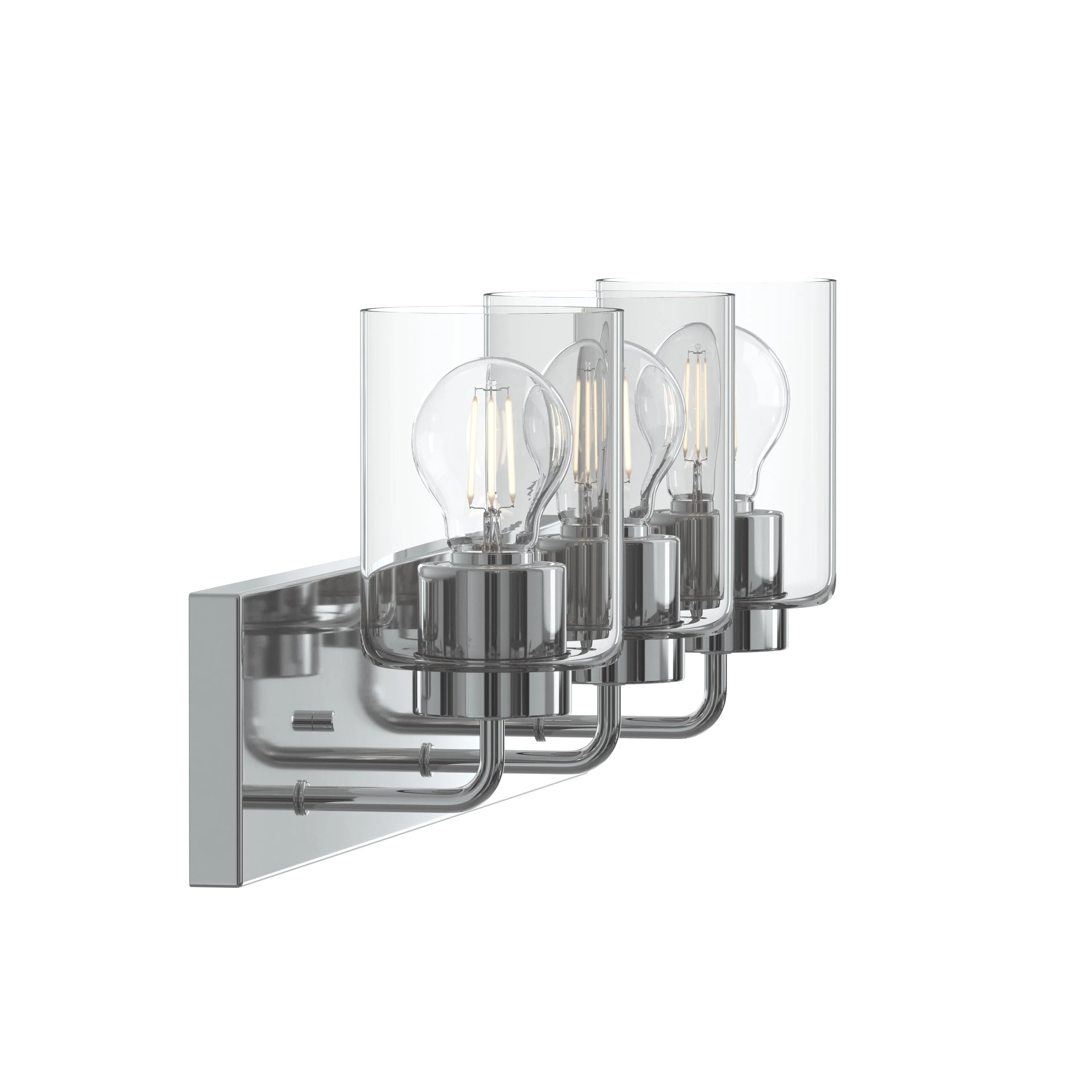 Merry 3-Light Bathroom Vanity Light with Clear Glass Shades - Image 7