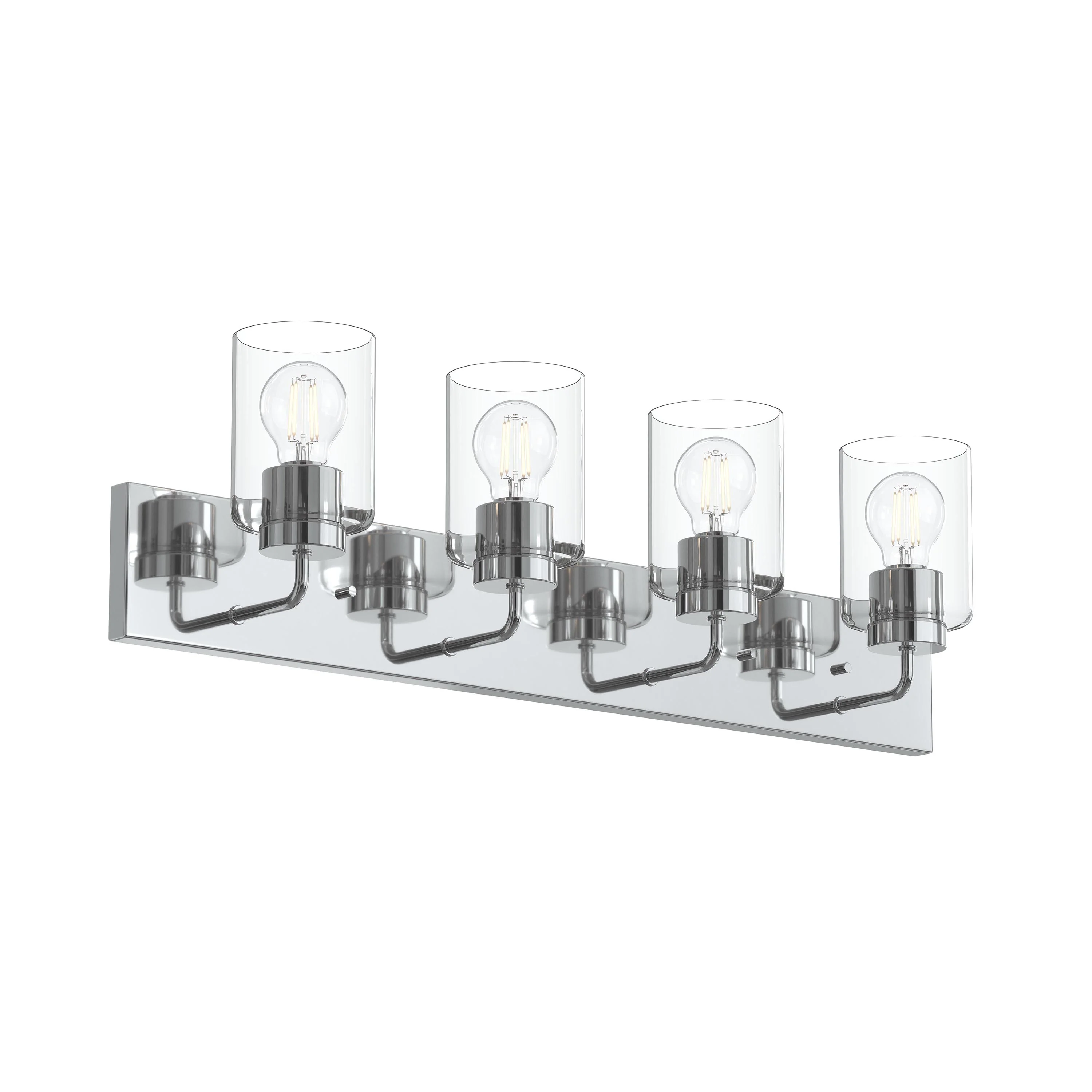 Merry 4-Light Bathroom Vanity Light with Clear Glass Shades