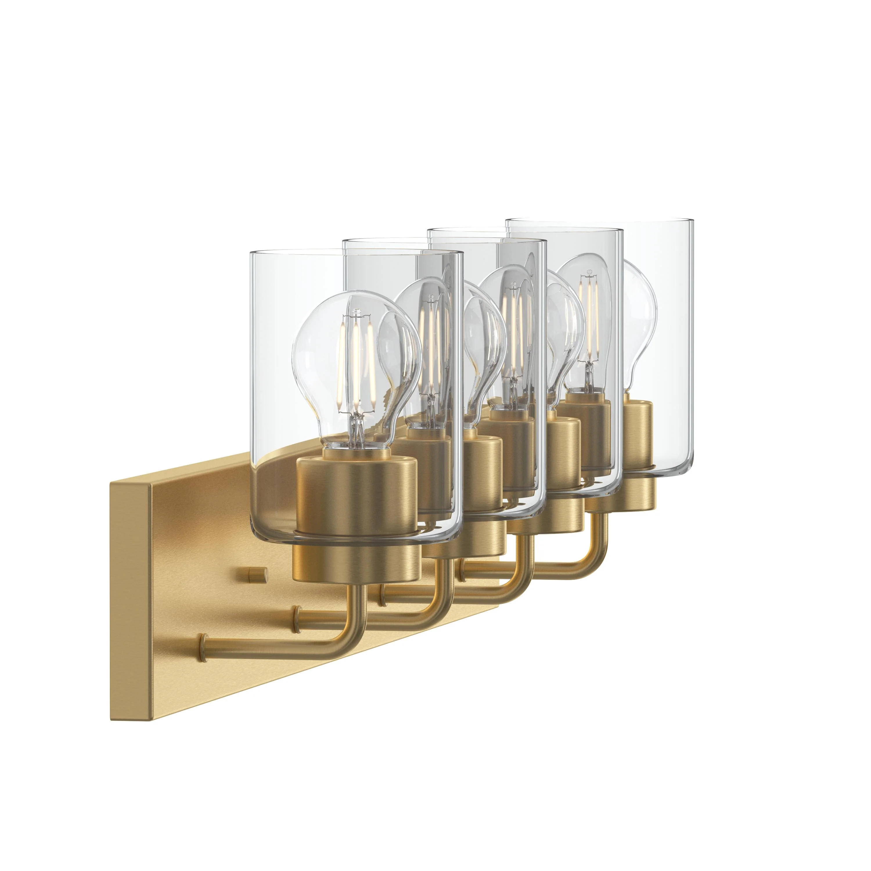 Merry 4-Light Bathroom Vanity Light with Clear Glass Shades - Image 28