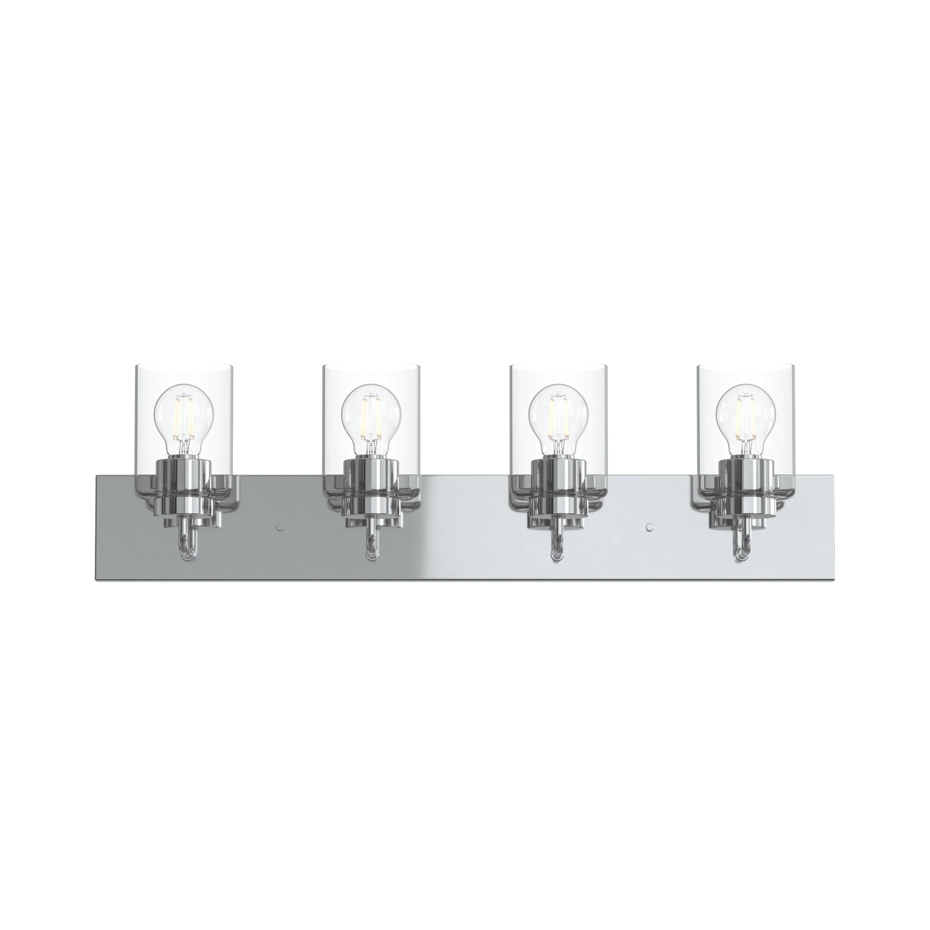 Merry 4-Light Bathroom Vanity Light with Clear Glass Shades - Image 6