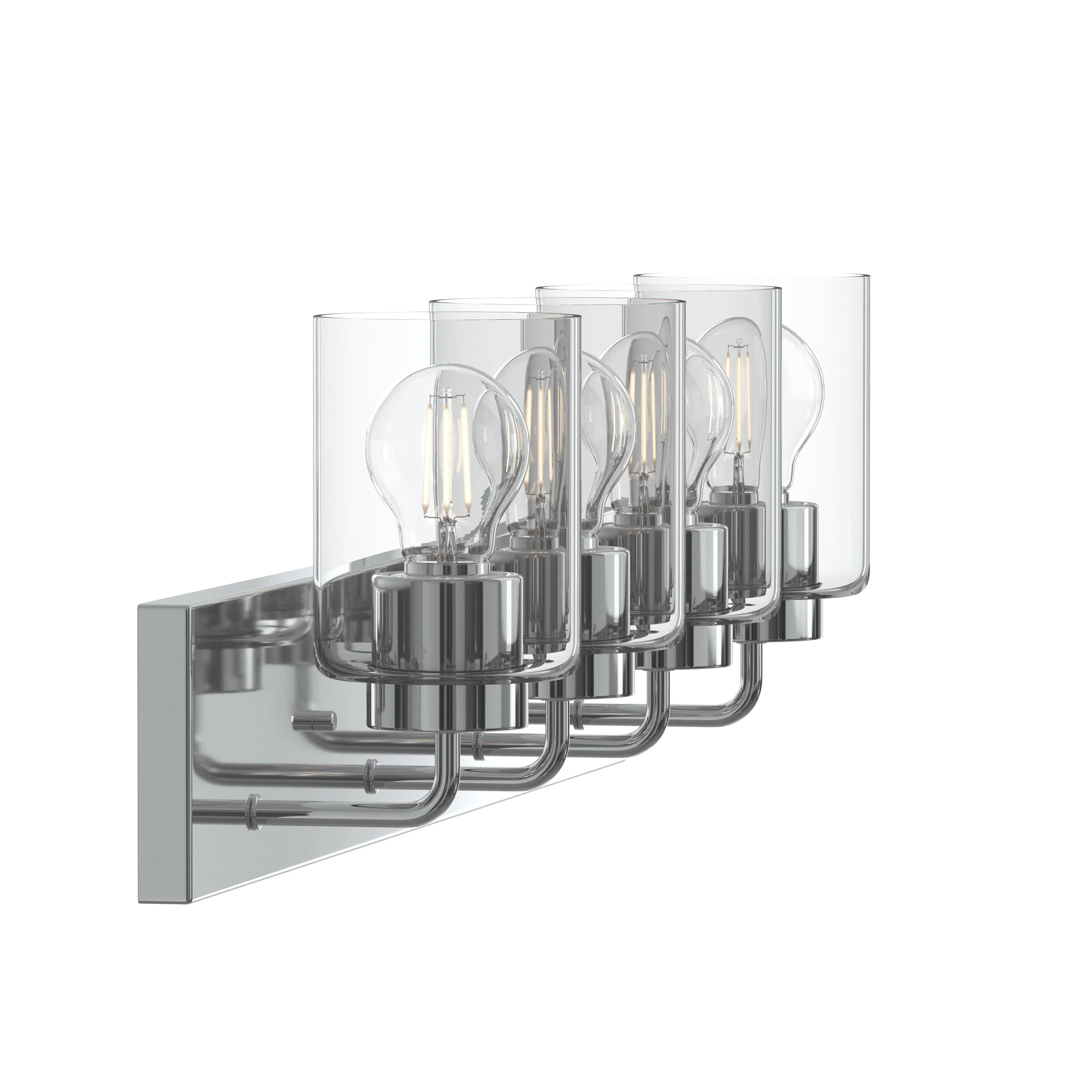 Merry 4-Light Bathroom Vanity Light with Clear Glass Shades - Image 7