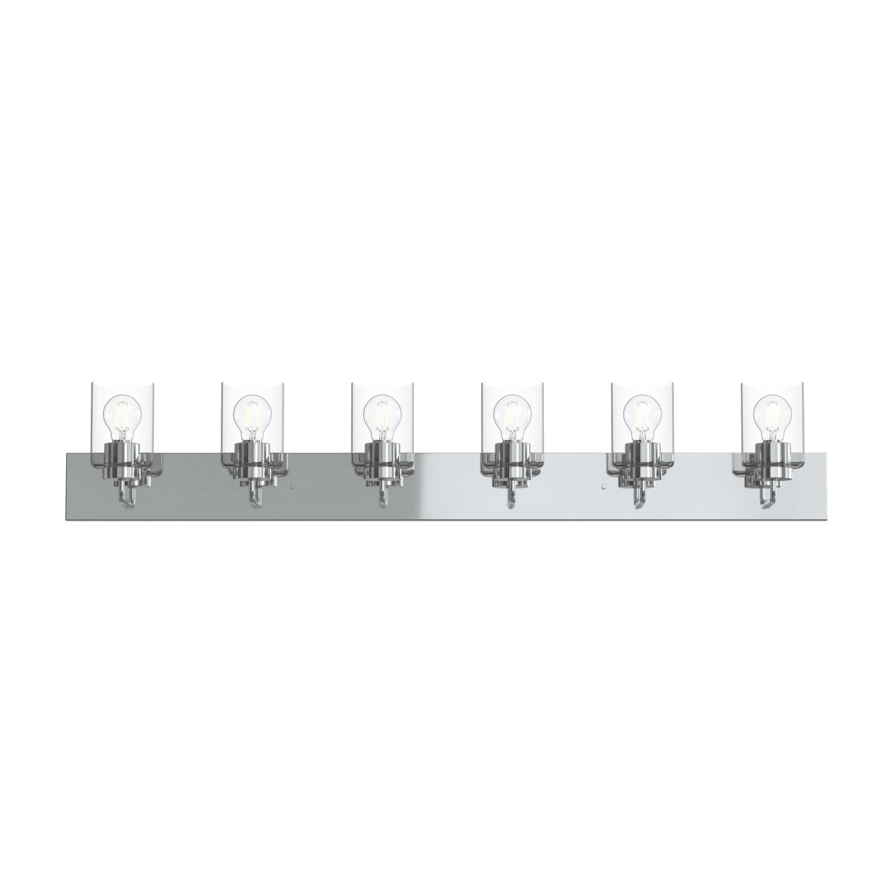 Merry 6-Light Bathroom Vanity Light with Clear Glass Shades - Image 16