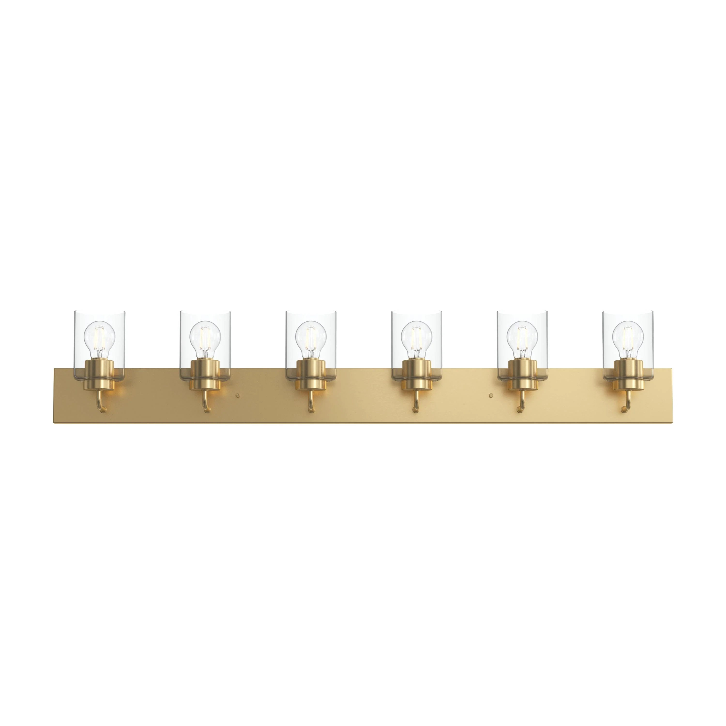 Merry 6-Light Bathroom Vanity Light with Clear Glass Shades - Image 33