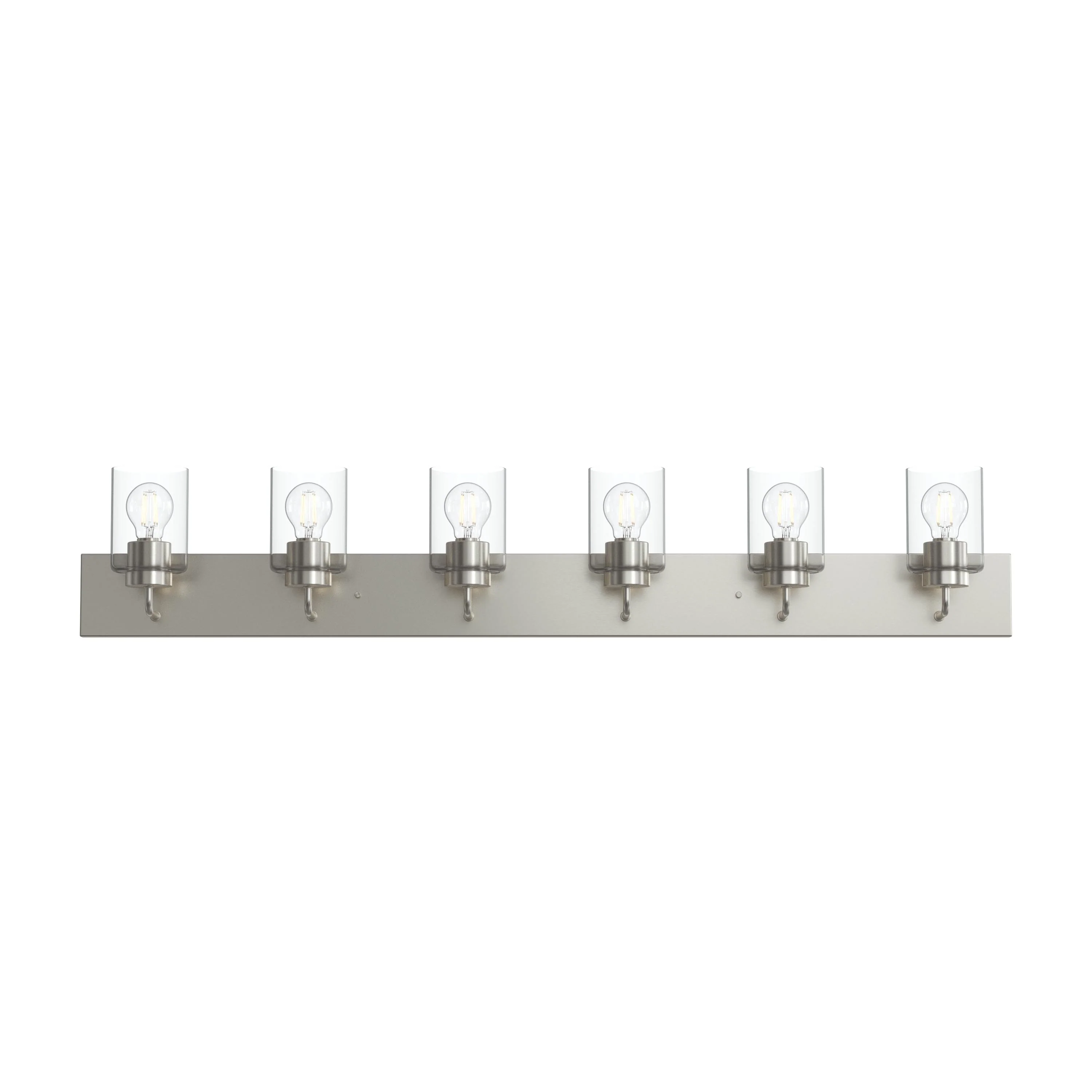 Merry 6-Light Bathroom Vanity Light with Clear Glass Shades - Image 6