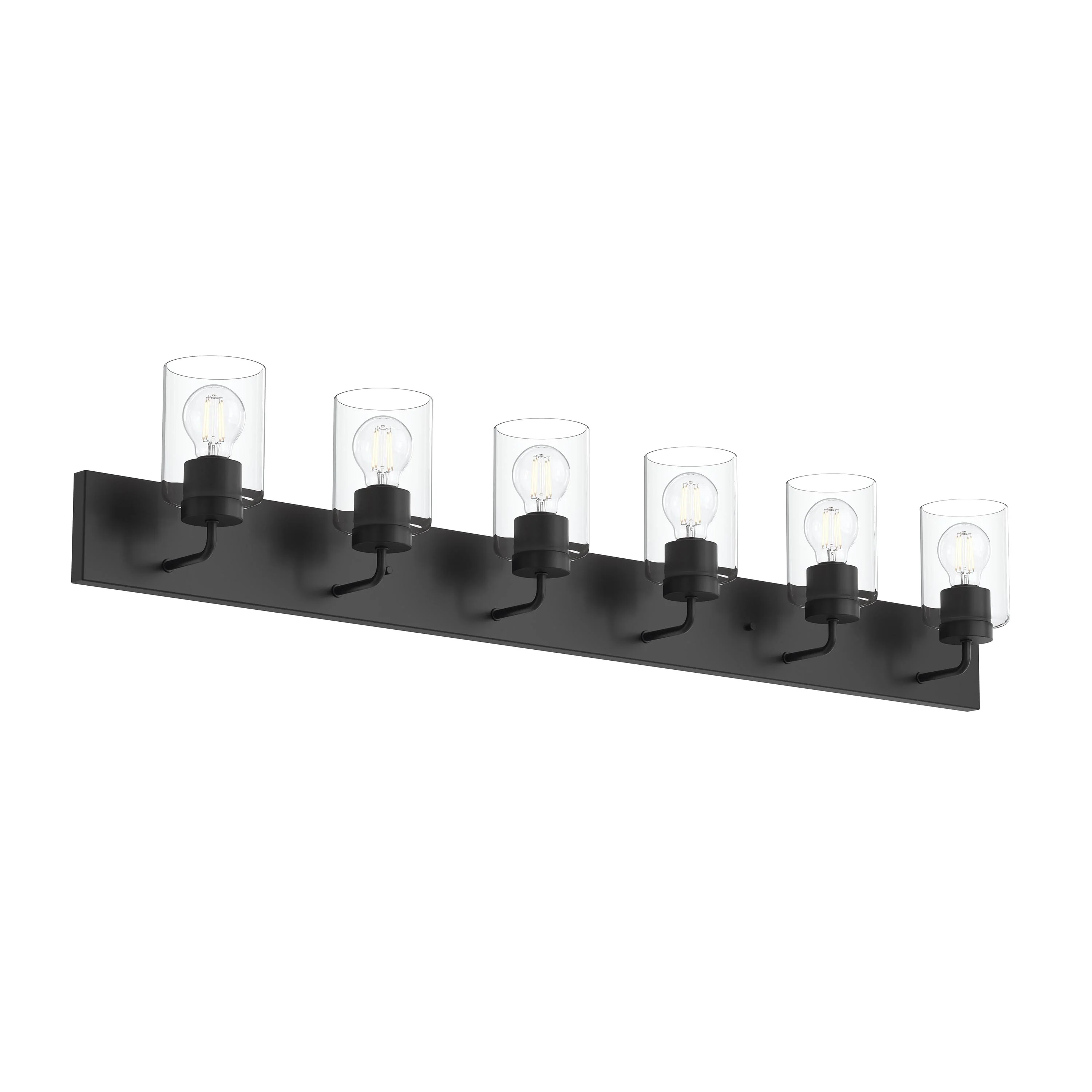 Merry 6-Light Bathroom Vanity Light with Clear Glass Shades - Image 9