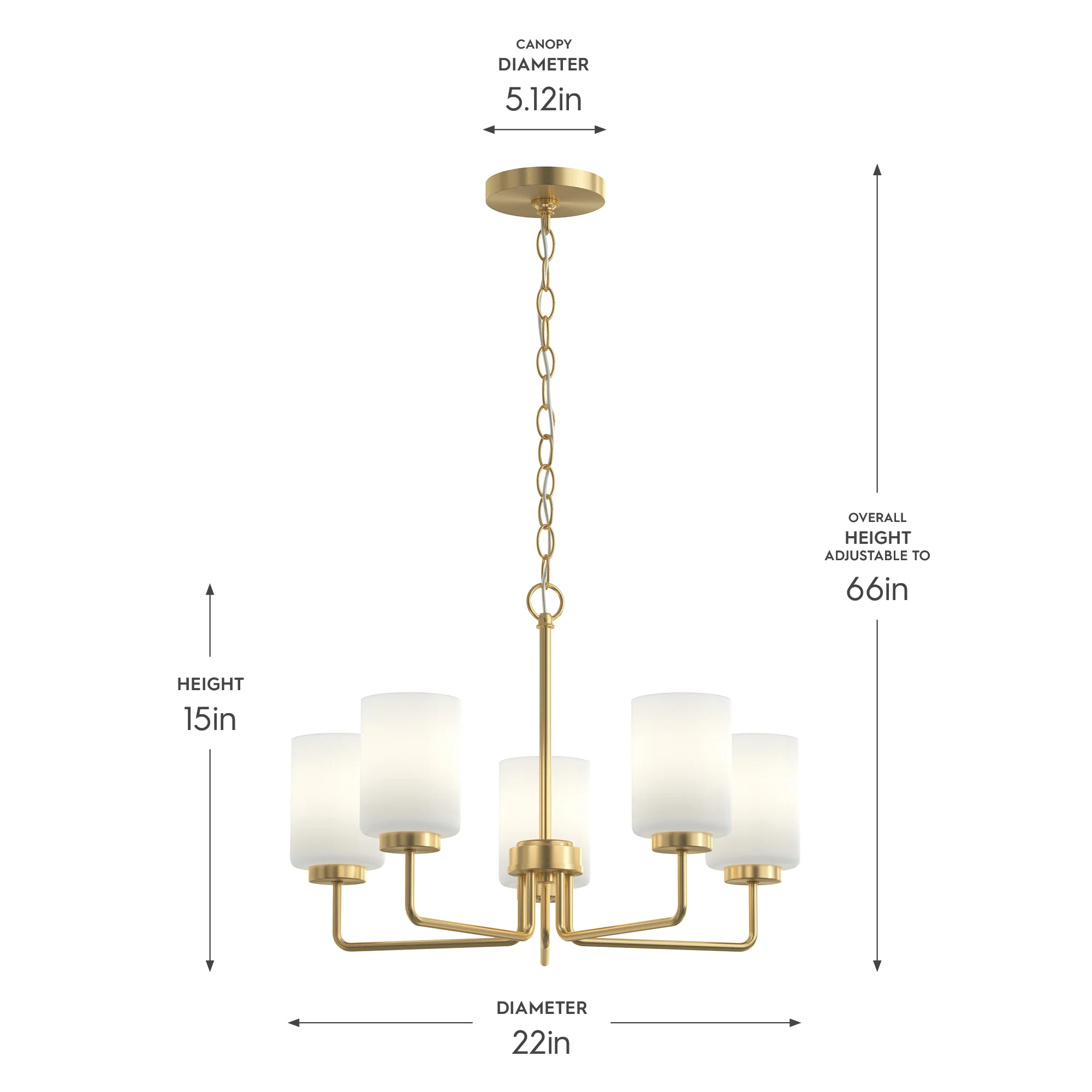 Merry Collection Five-Light Etched Glass Chandelier Light - Image 9