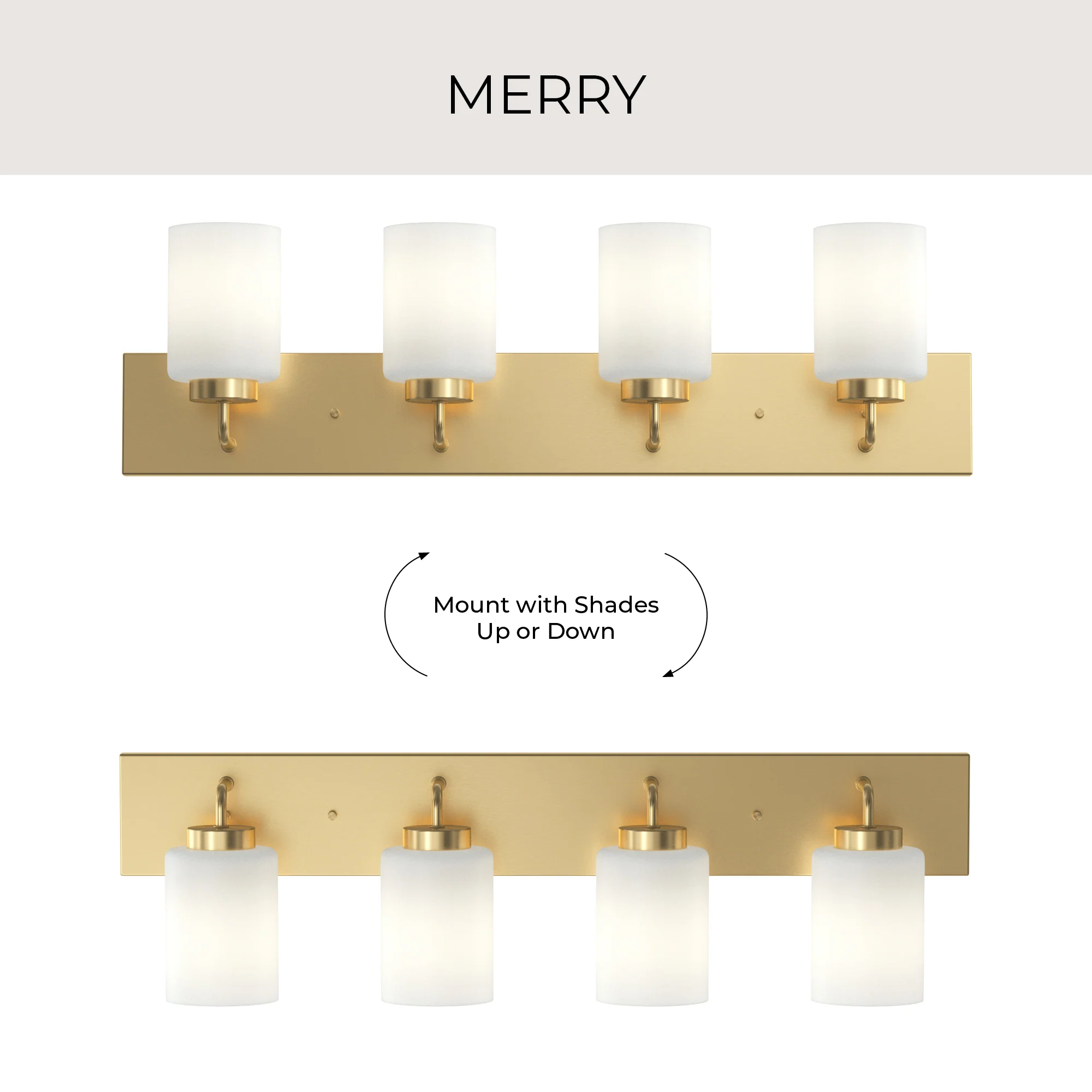 Merry Collection Four-Light Etched Glass Transitional Style Bath Vanity Wall Light - Image 15