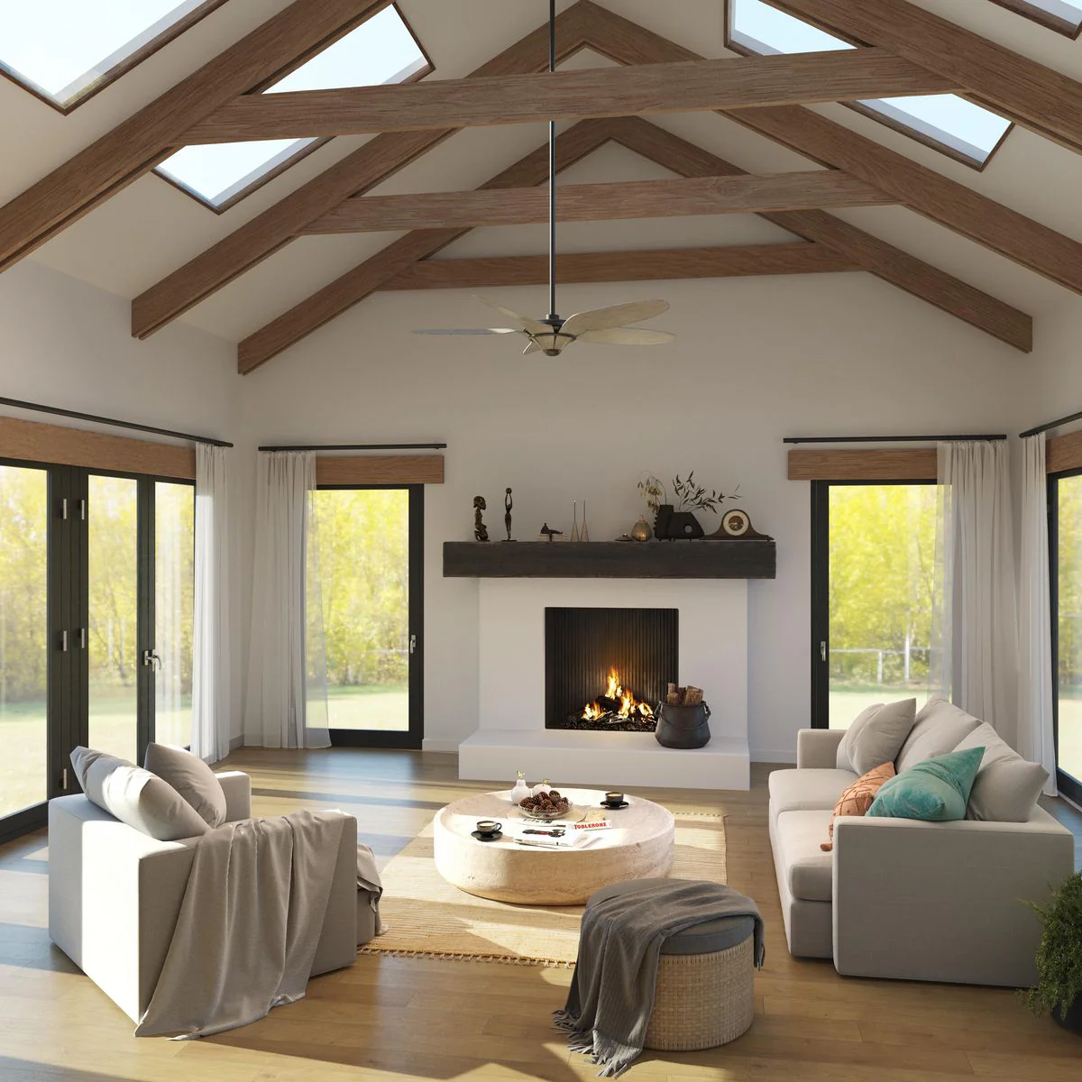Mesilla Collection 60" Five-Blade Indoor/Outdoor DC Motor Ceiling Fan - Image 4