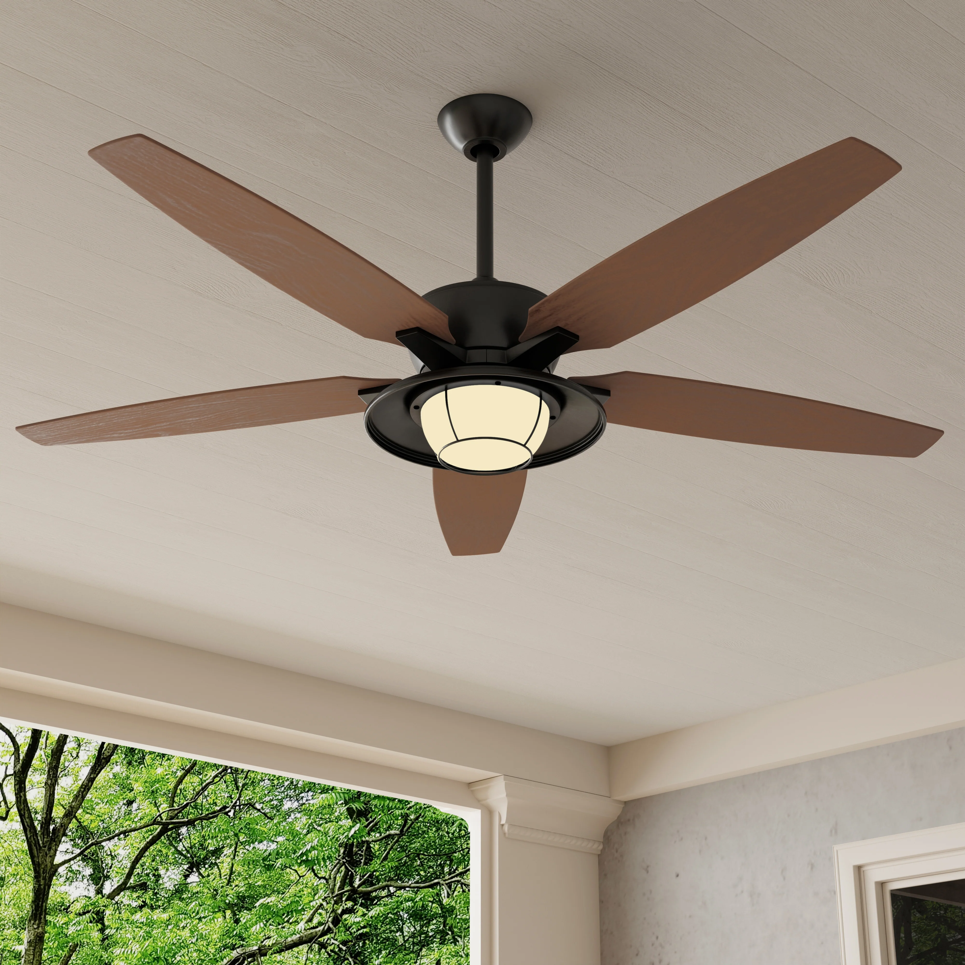 Montague Collection 60" Indoor/Outdoor Five-Blade Ceiling Fan - Image 2