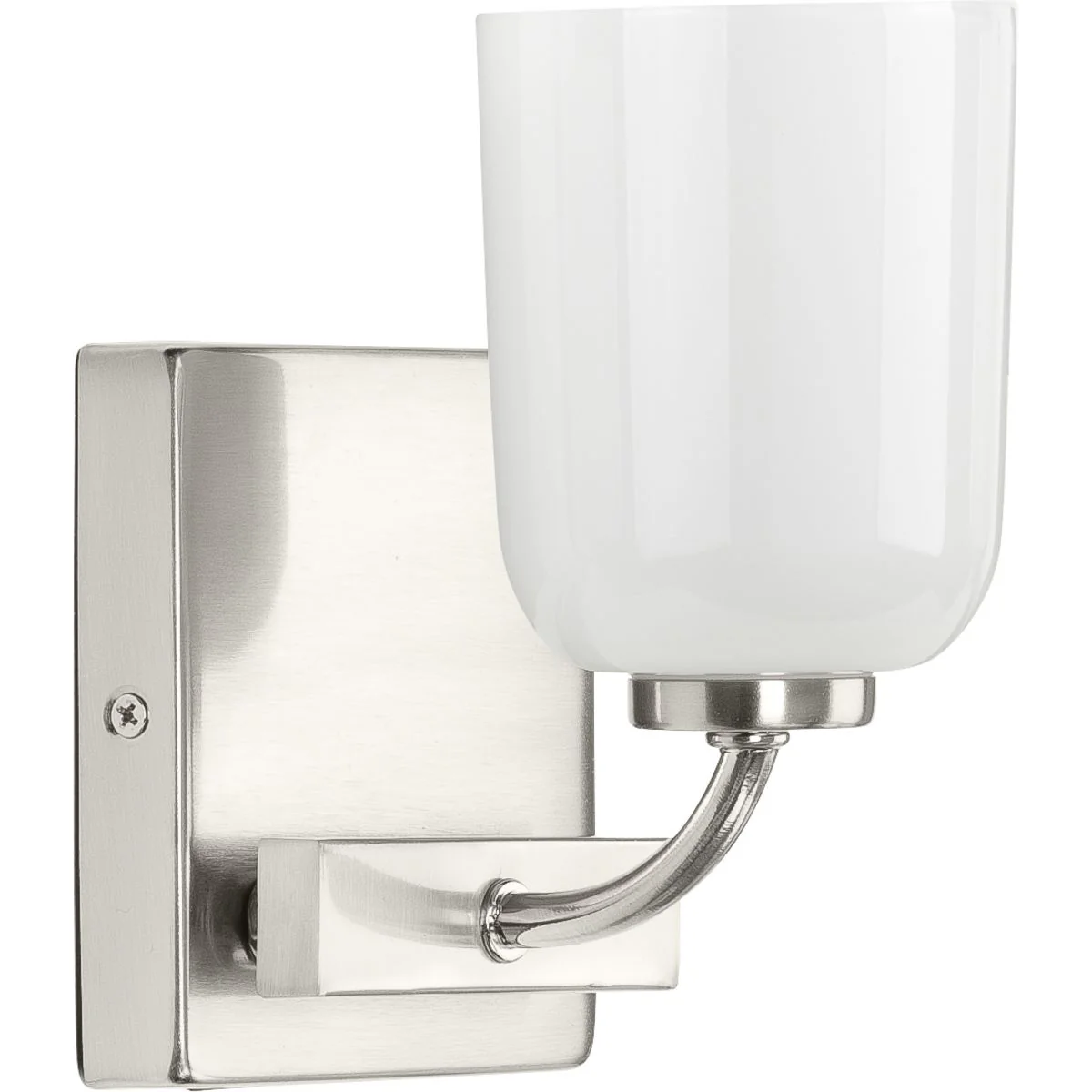 Moore Collection One-Light White Opal Glass Bath Vanity Light - Image 3