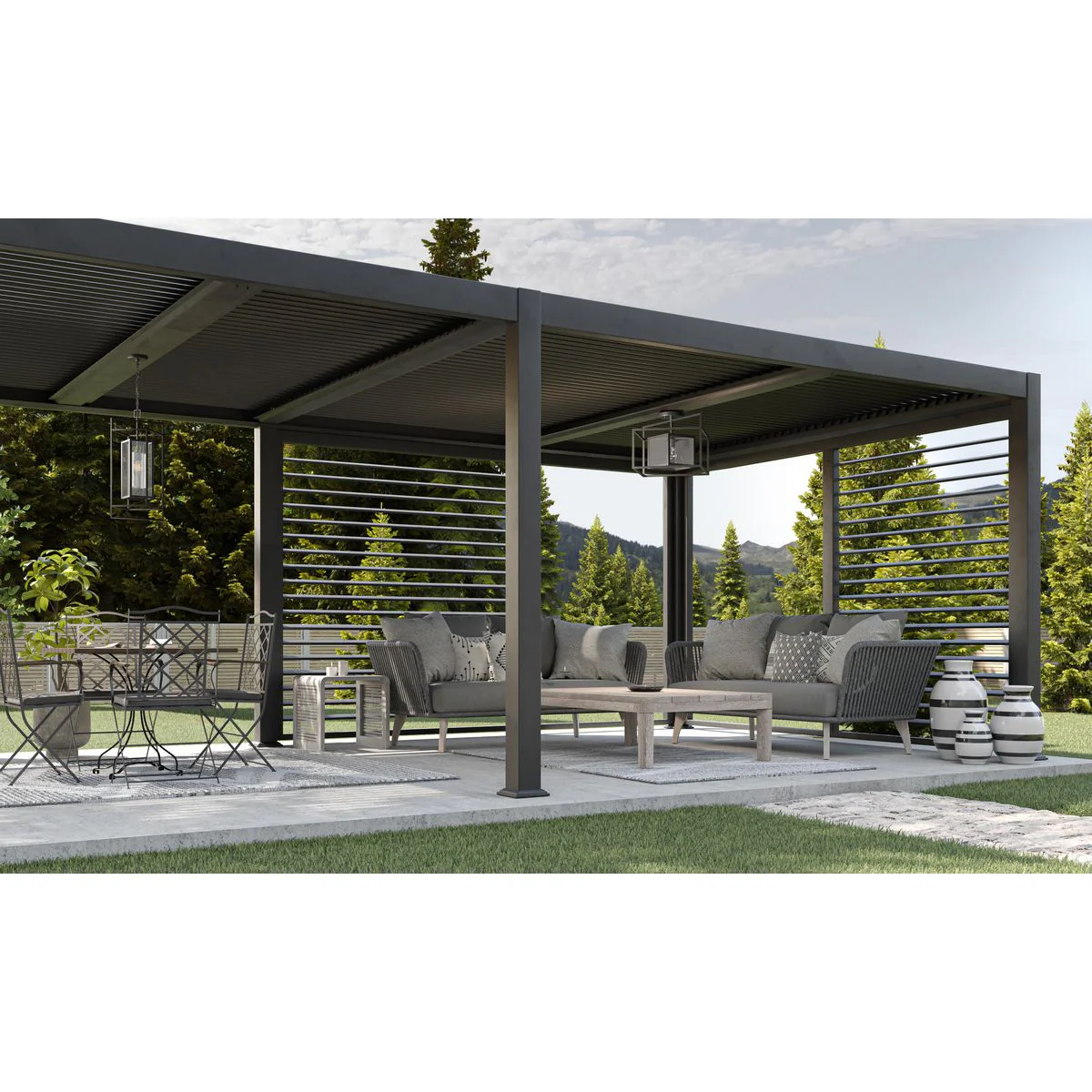 Navarre One-Light Seeded Glass Indoor/Outdoor Close-to-Ceiling Light - Image 2