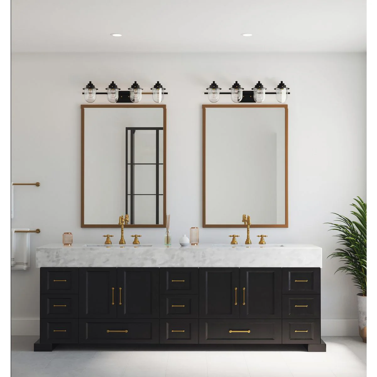 Northlake Collection Four-Light Clear Glass Bath Light - Image 5
