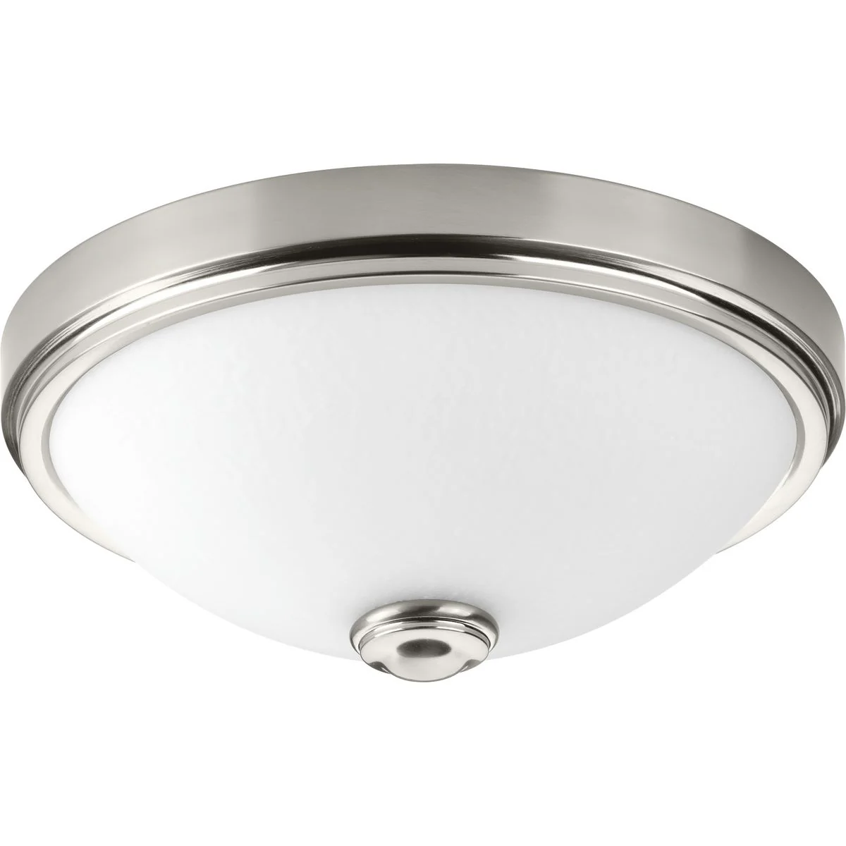 One-Light 15" LED Linen Glass Flush Mount