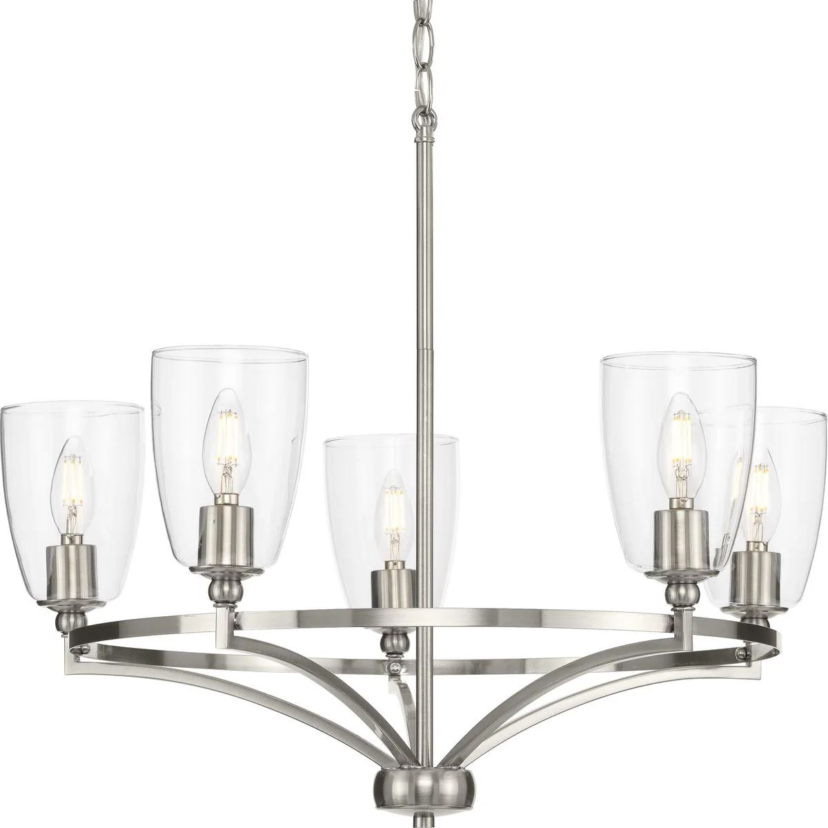 Parkhurst Collection Five-Light Clear Glass Chandelier Light - Image 3