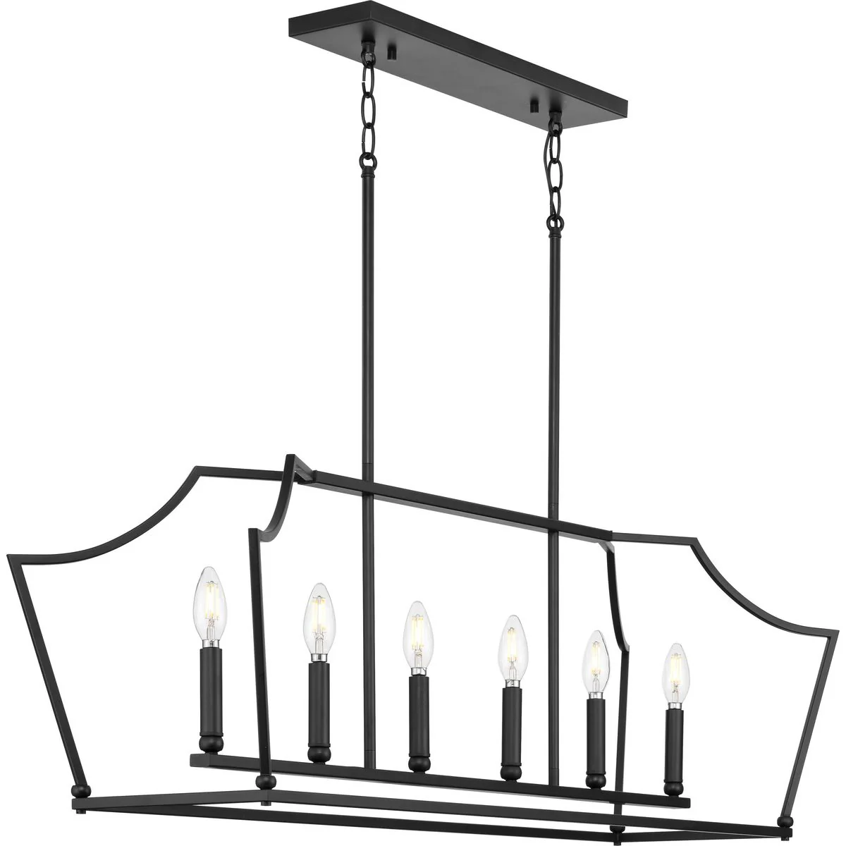 Parkhurst Collection Six-Light Linear Island Chandelier Light - Image 3