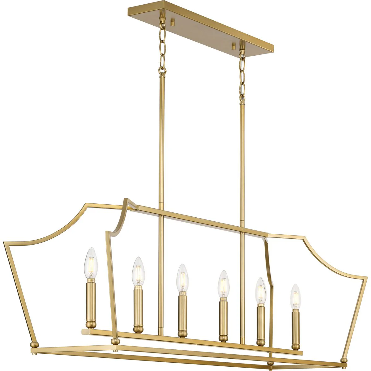 Parkhurst Collection Six-Light Linear Island Chandelier Light - Image 4