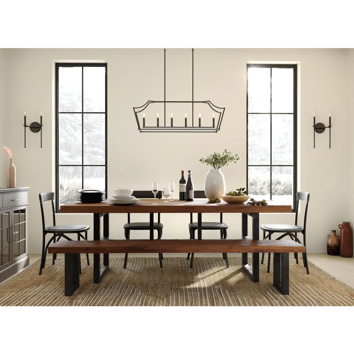 Parkhurst Collection Six-Light Linear Island Chandelier Light - Image 7