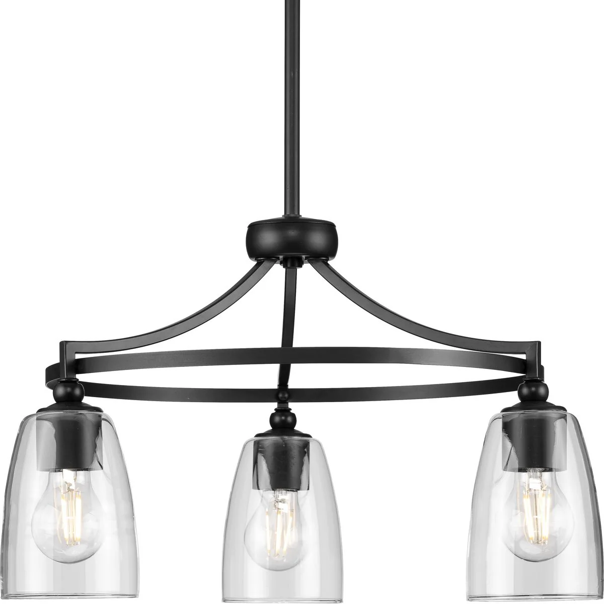 Parkhurst Collection Three-Light Clear Glass Chandelier Light - Image 2