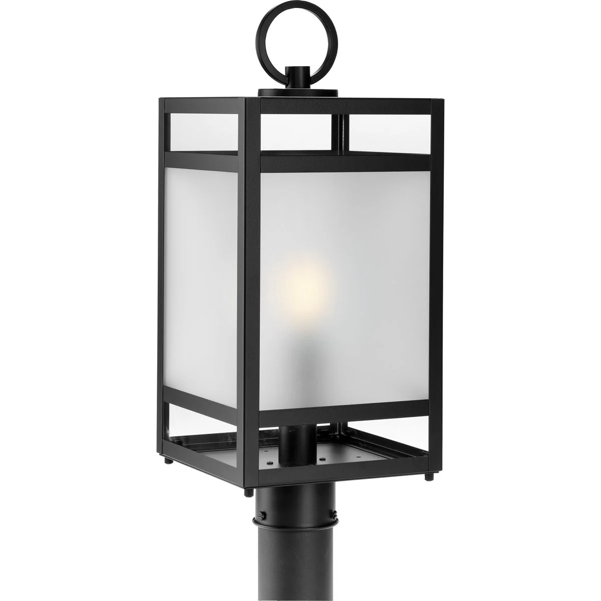 Parrish Collection One-Light Clear Etched Glass Outdoor Post Light - Image 3