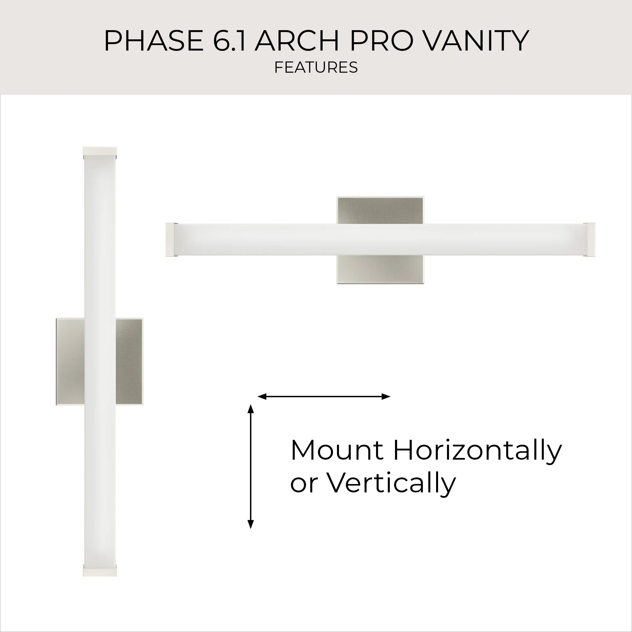 Phase 6.1 Collection 24 in. 5CCT Integrated LED Linear Vanity Light - Image 18
