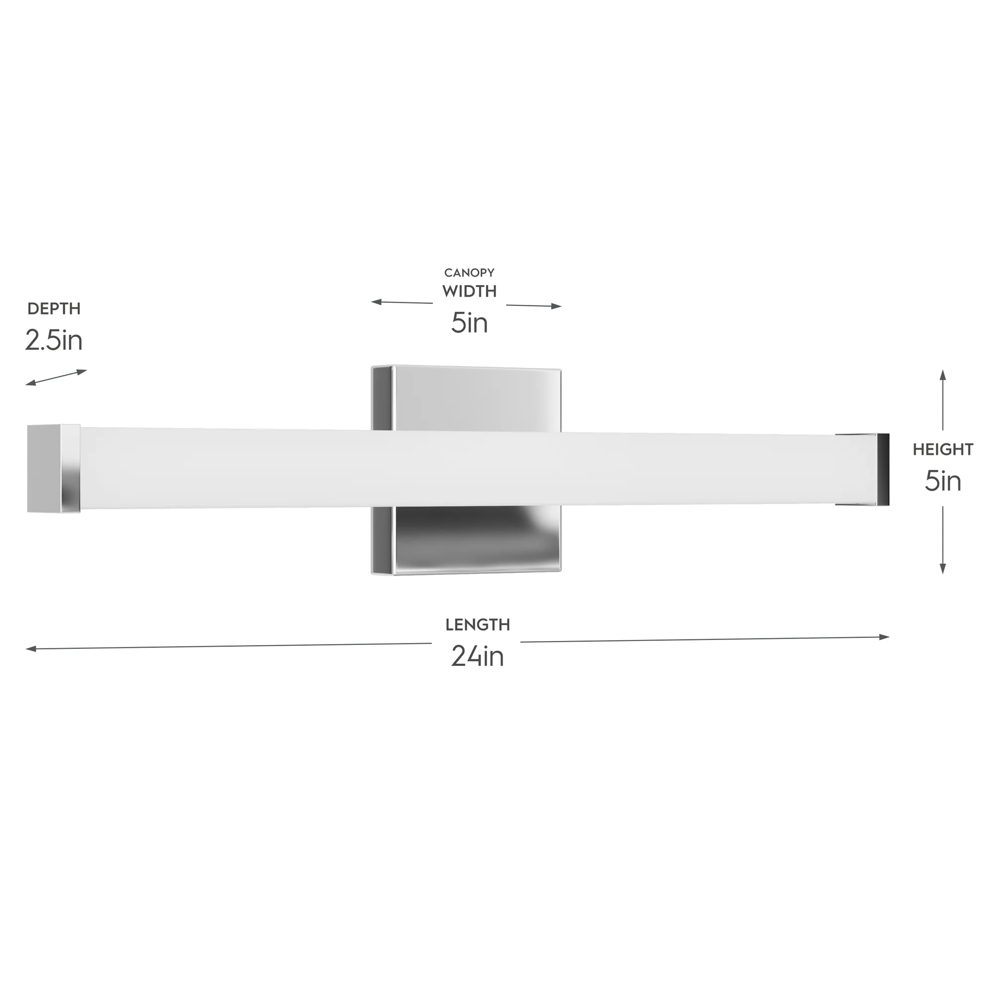 Phase 6.1 Collection 24 in. 5CCT Integrated LED Linear Vanity Light - Image 5