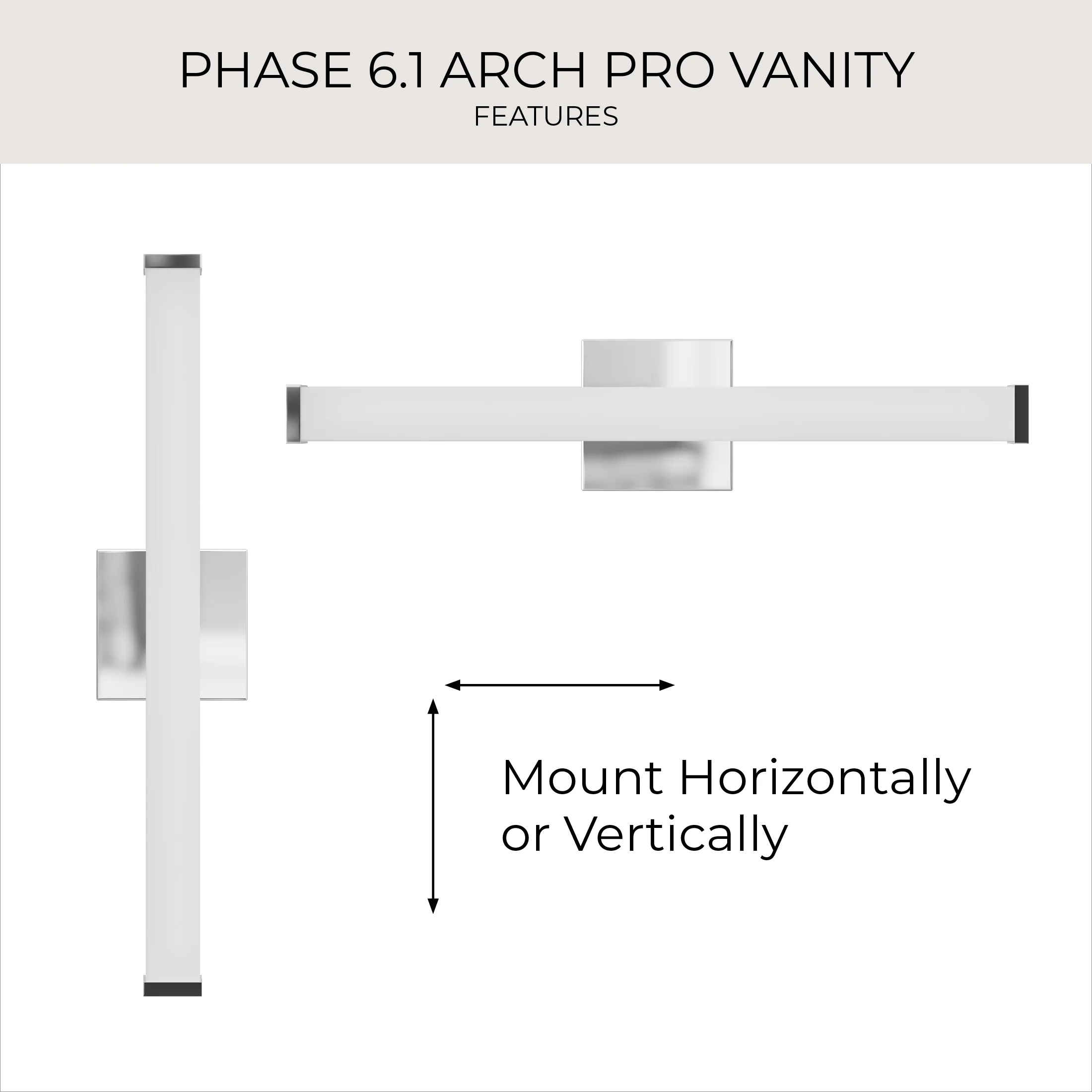 Phase 6.1 Collection 36 in. 5CCT Integrated LED Linear Vanity Light - Image 33