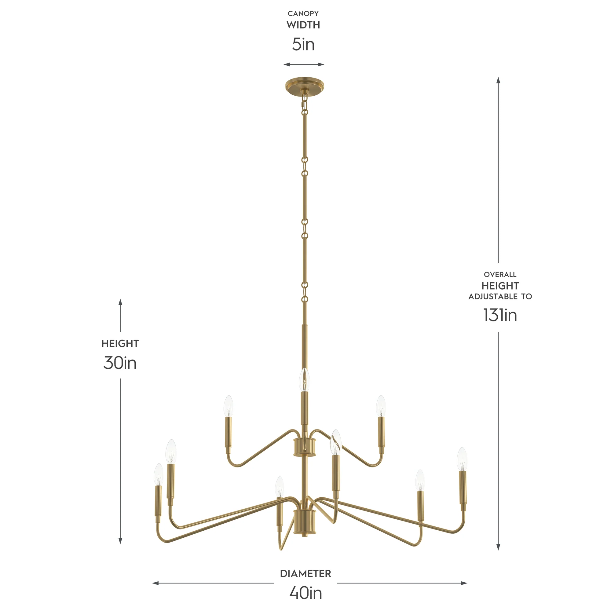 Pilar Two-Tier Nine-Light  Chandelier - Image 14