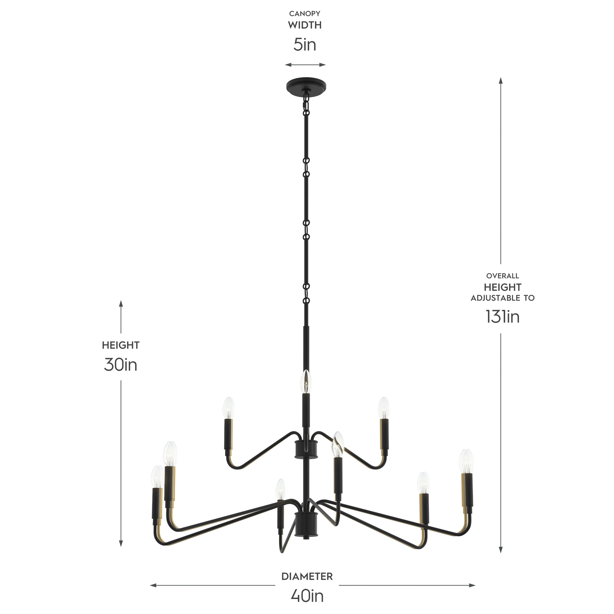 Pilar Two-Tier Nine-Light  Chandelier - Image 24