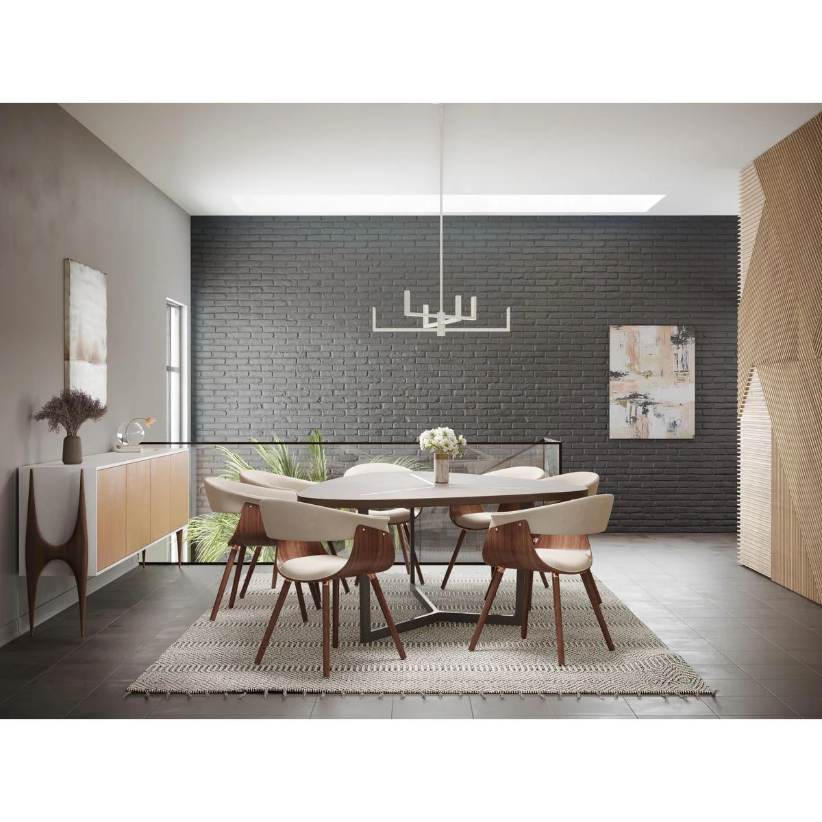 Pivot LED Collection Six-Light Chandelier with Downlight - Image 7