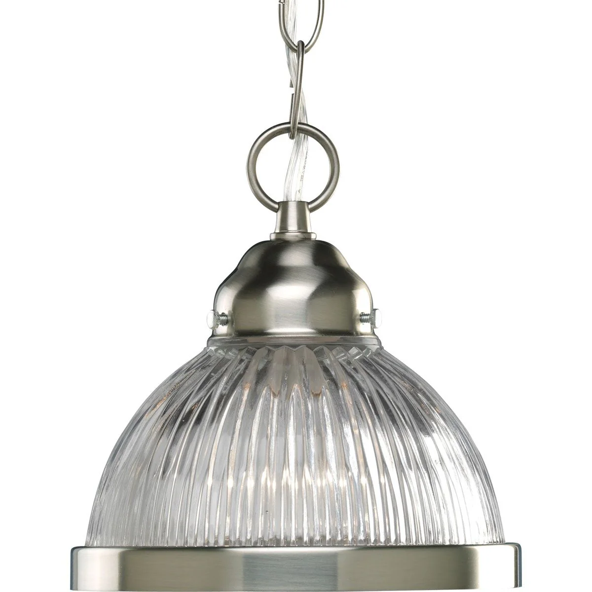 Prismatic Glass Collection One-Light Clear Prismatic Glass Mini-Pendant Light