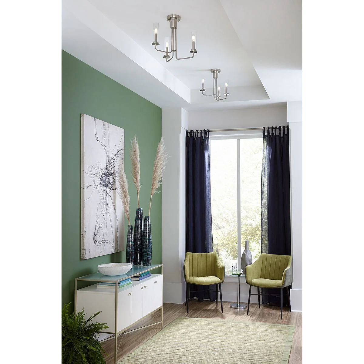Rainey Collection Three-Light. Semi-Flush Convertible - Image 2
