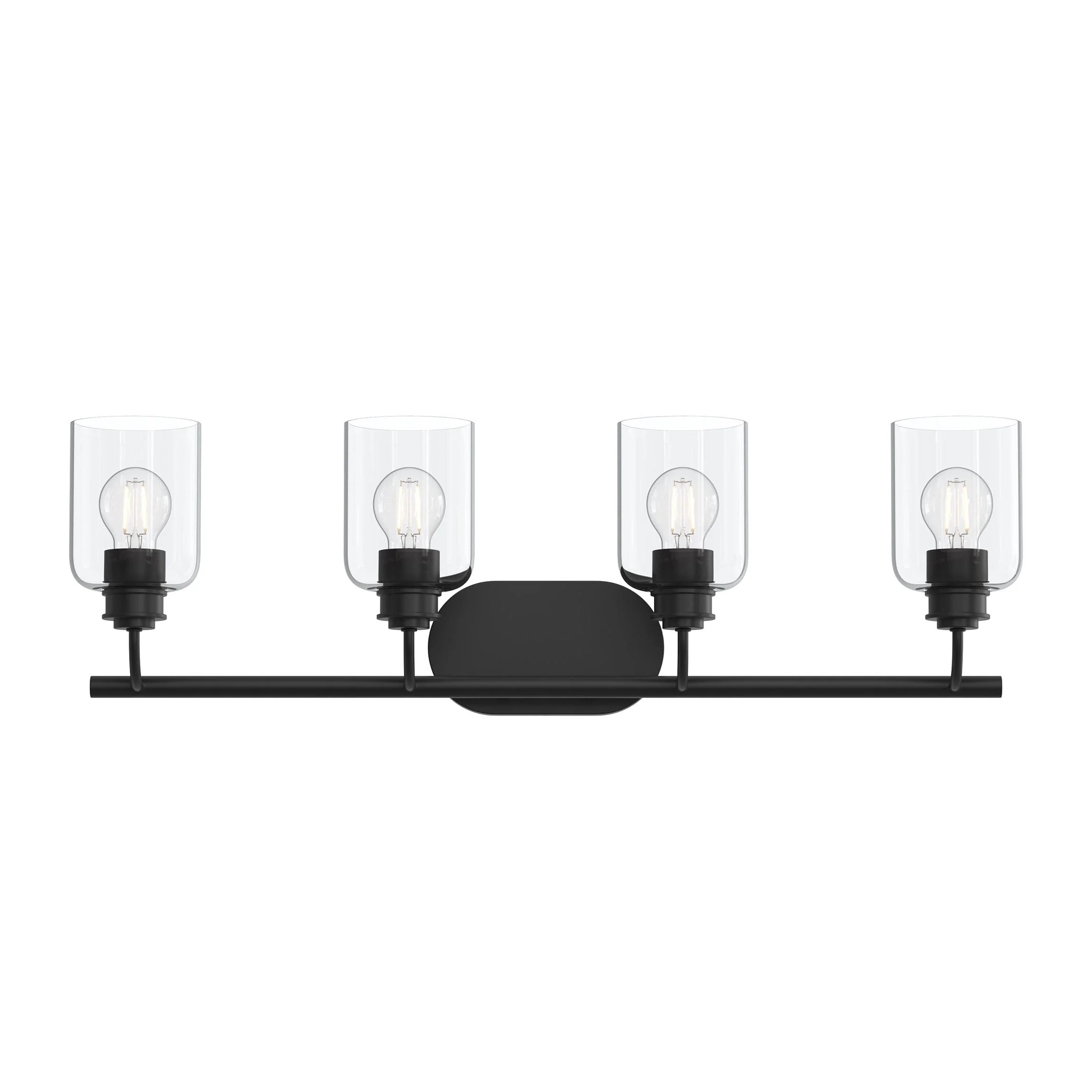 Reines Four-Light Bath Vanity with Clear Glass Shades - Image 10