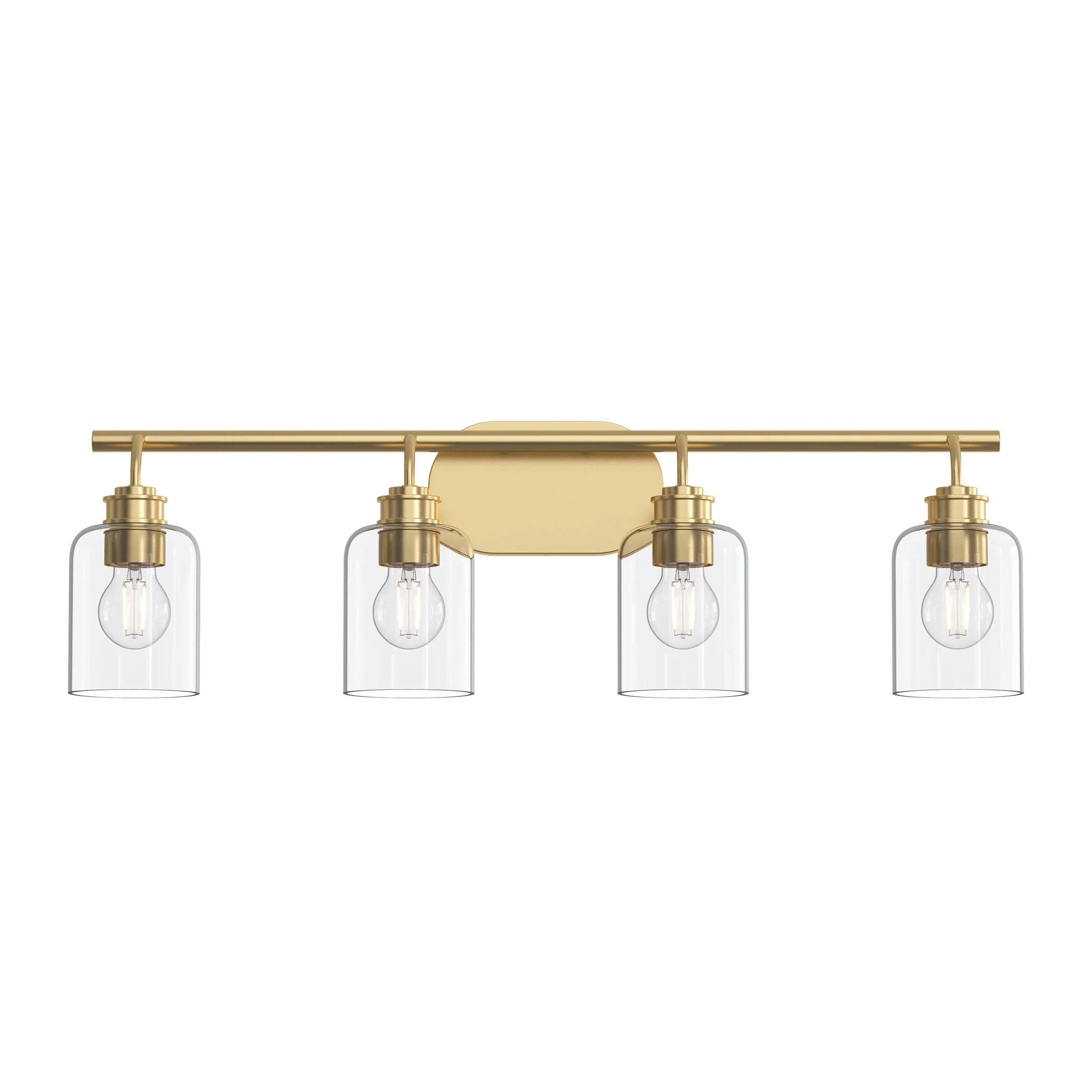 Reines Four-Light Bath Vanity with Clear Glass Shades - Image 18