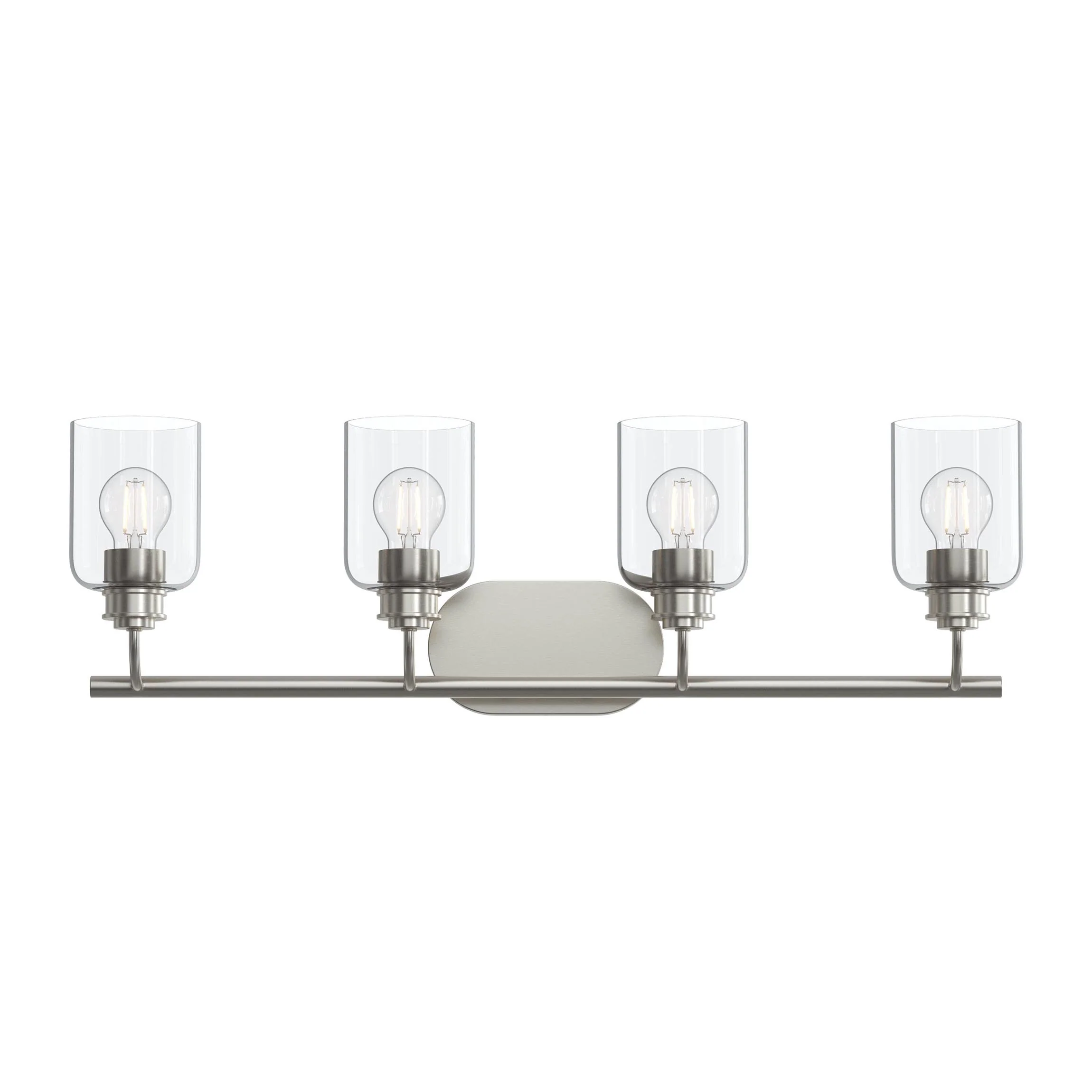 Reines Four-Light Bath Vanity with Clear Glass Shades - Image 32