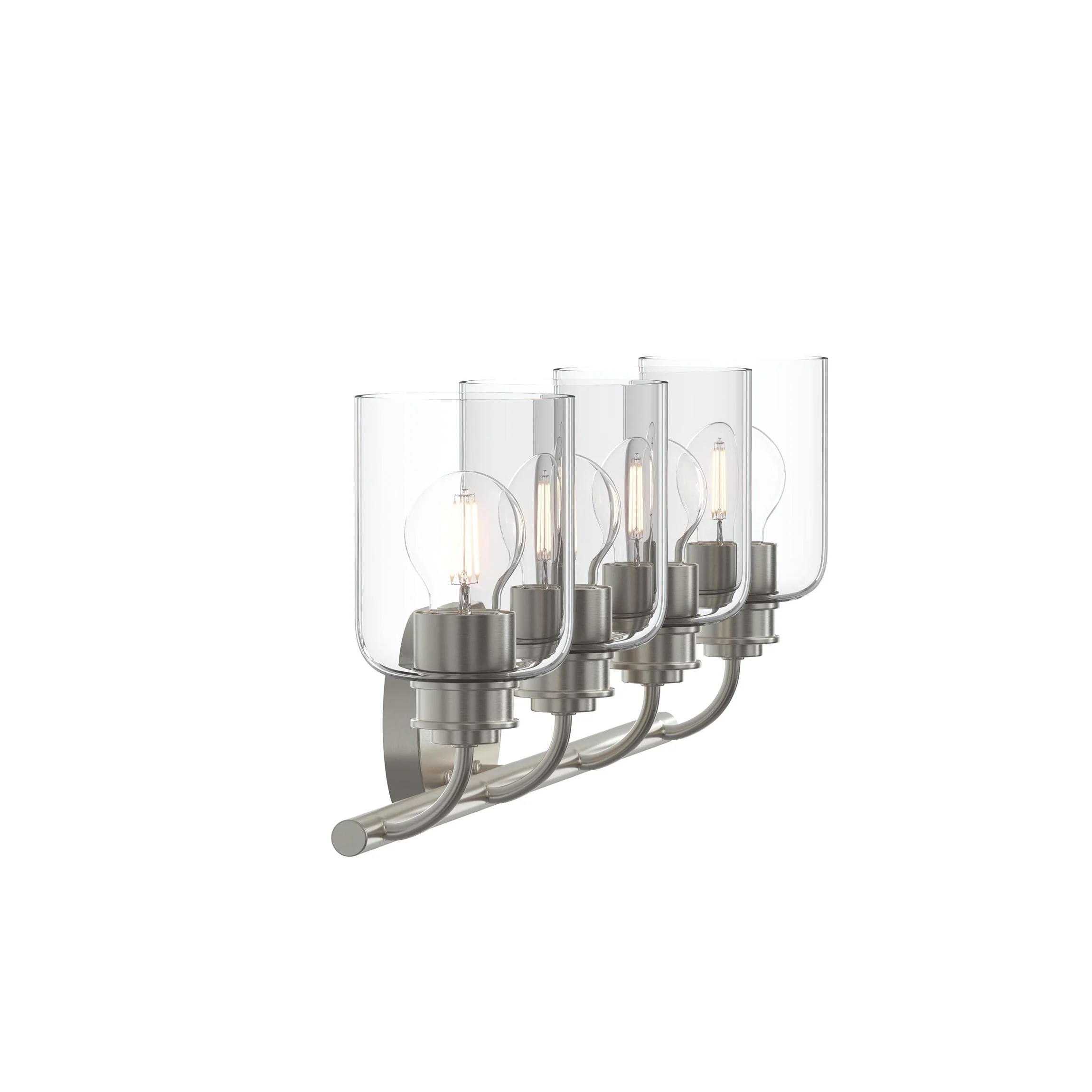 Reines Four-Light Bath Vanity with Clear Glass Shades - Image 33