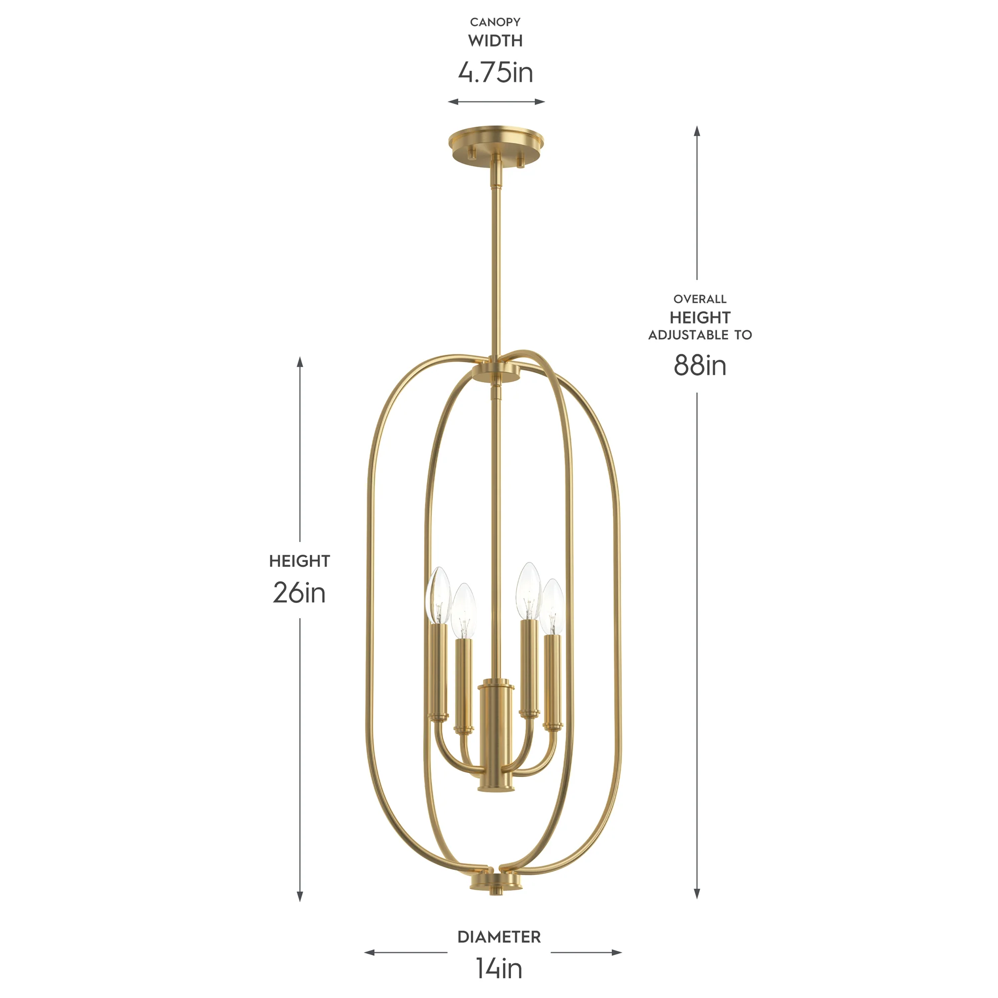 Reines Four-Light  Foyer Pendant - Image 25
