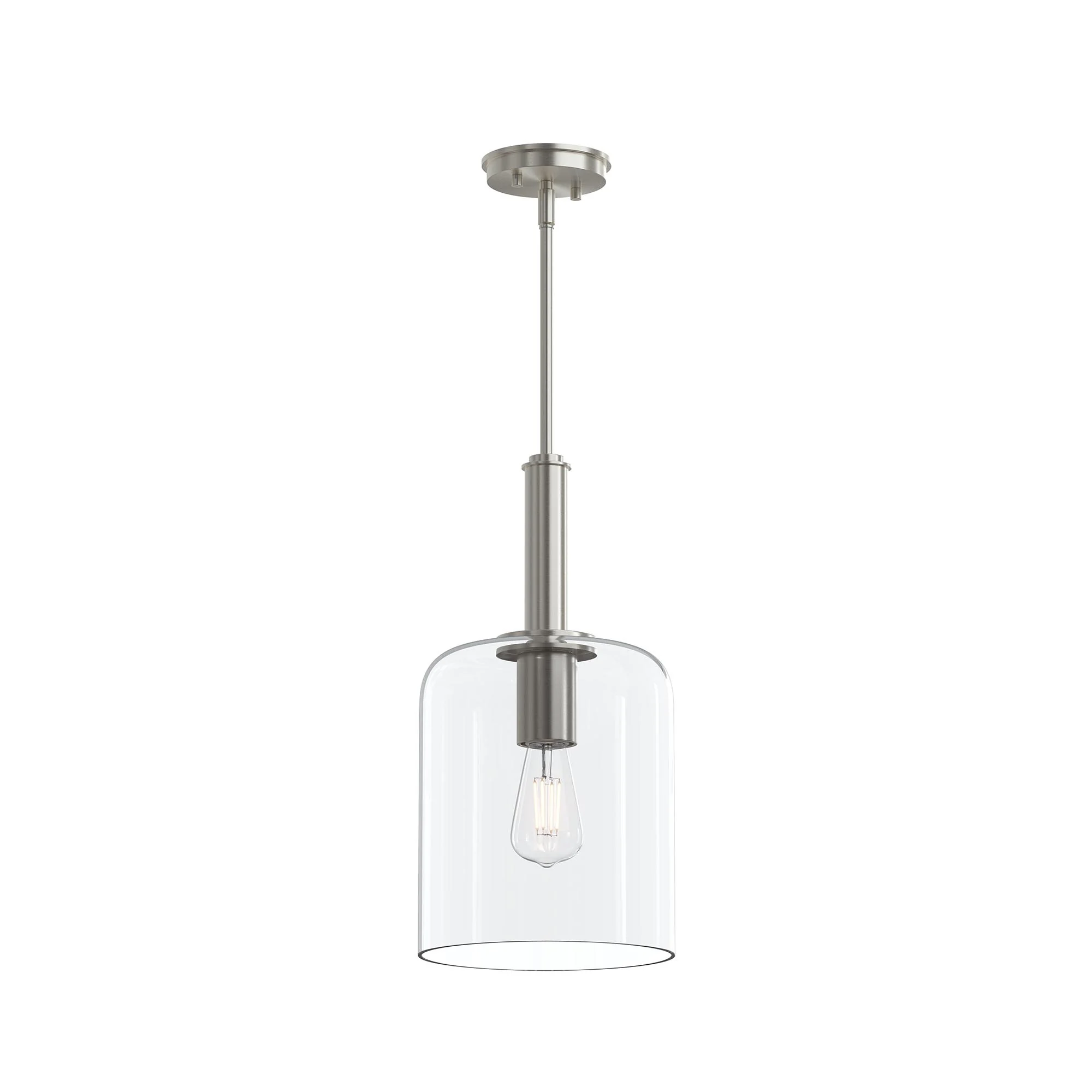 Reines One-Light Pendant with Clear Glass Shade - Image 10