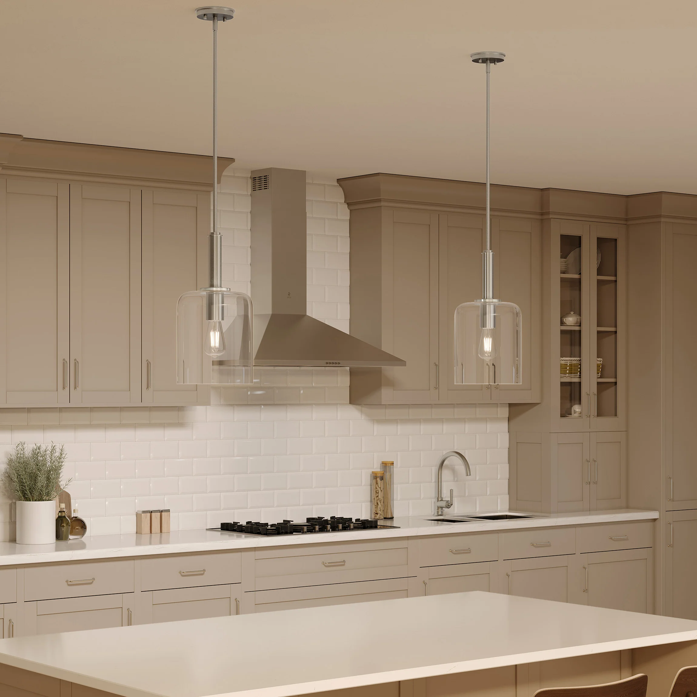 Reines One-Light Pendant with Clear Glass Shade - Image 13