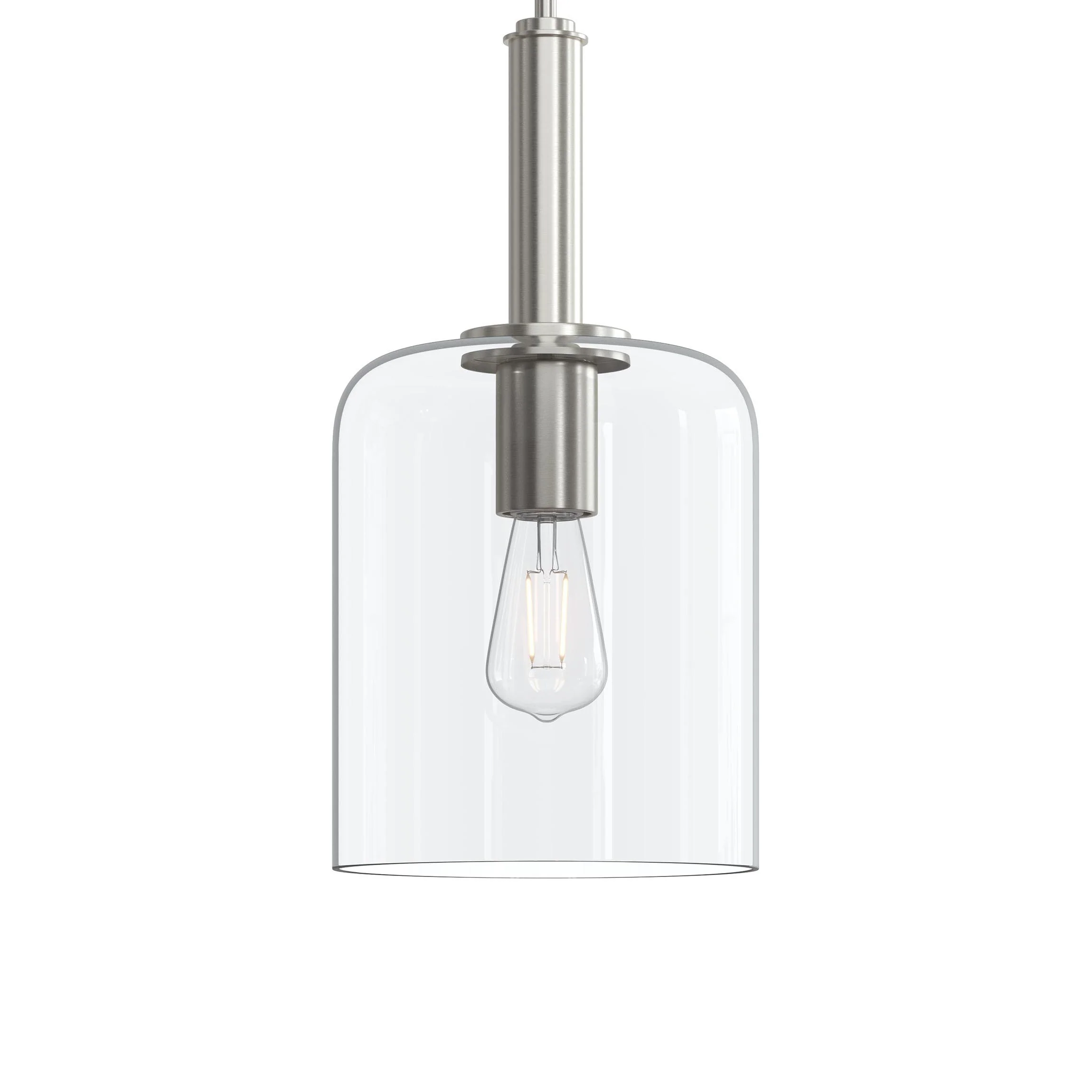 Reines One-Light Pendant with Clear Glass Shade - Image 16