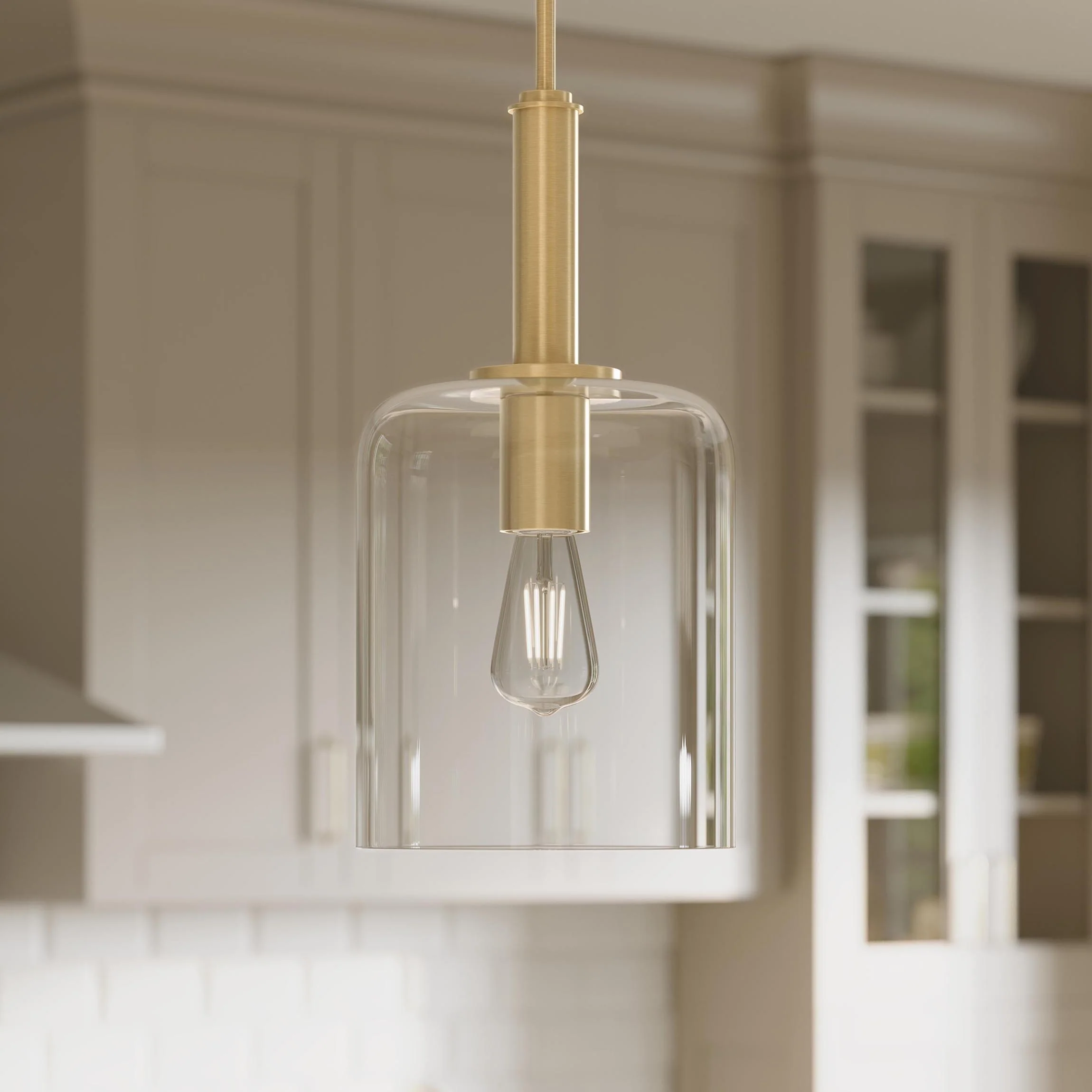 Reines One-Light Pendant with Clear Glass Shade - Image 21