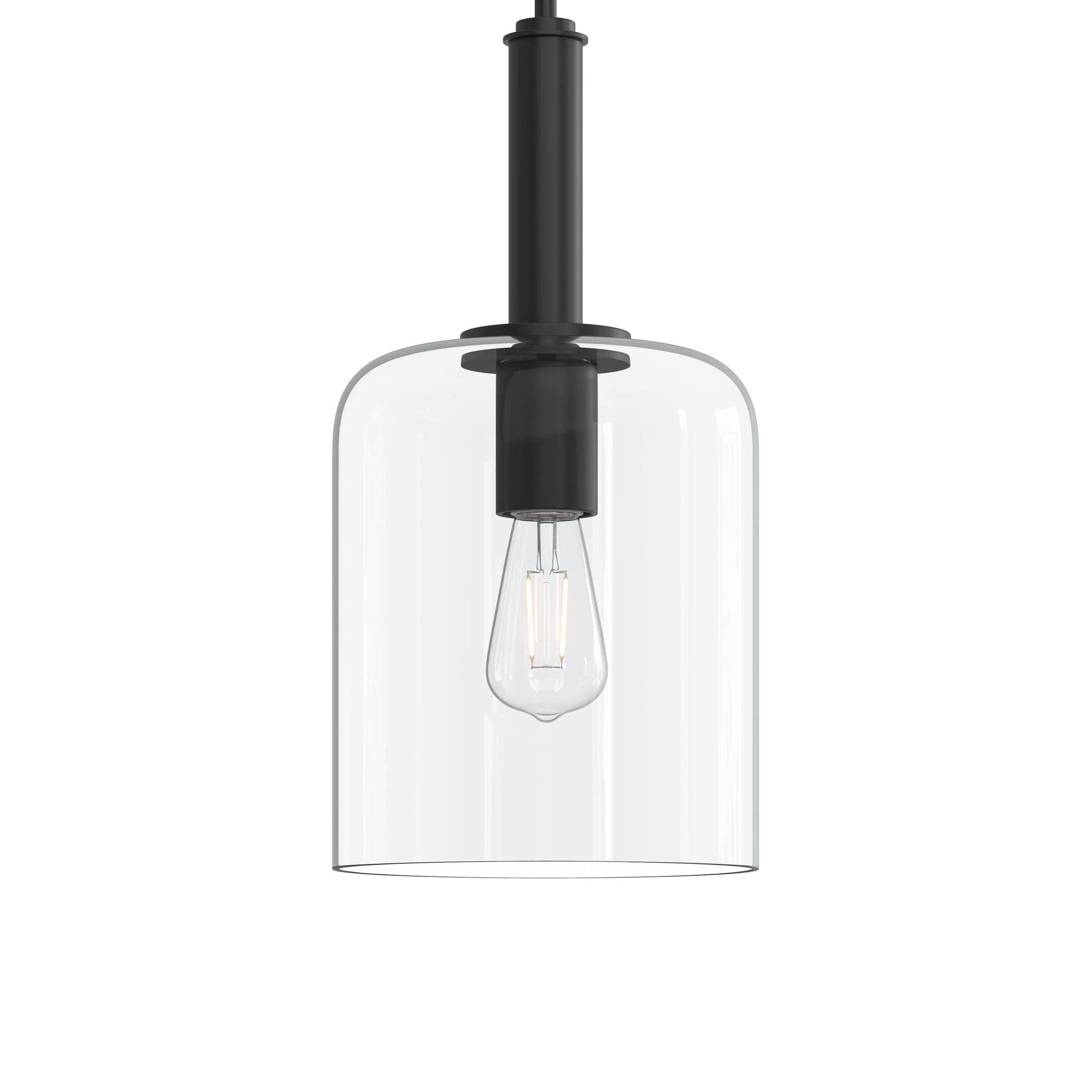 Reines One-Light Pendant with Clear Glass Shade - Image 6